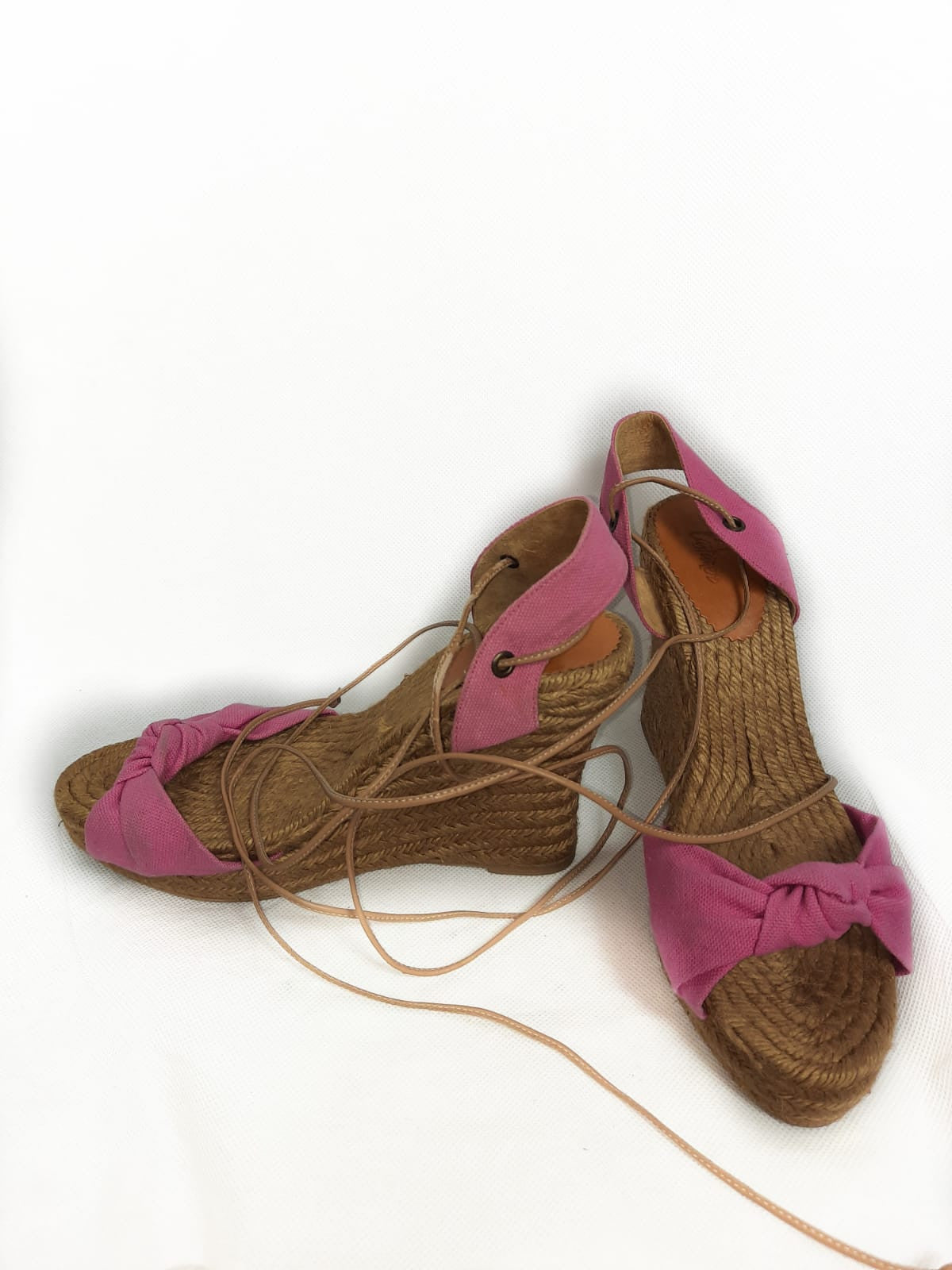 CASTAÑER. Pink wedges, size 39