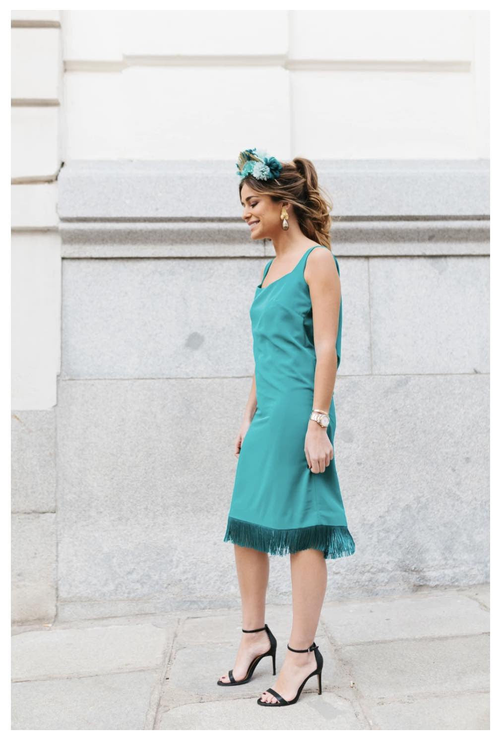 NARCISO AGUAMARINA. Vestido