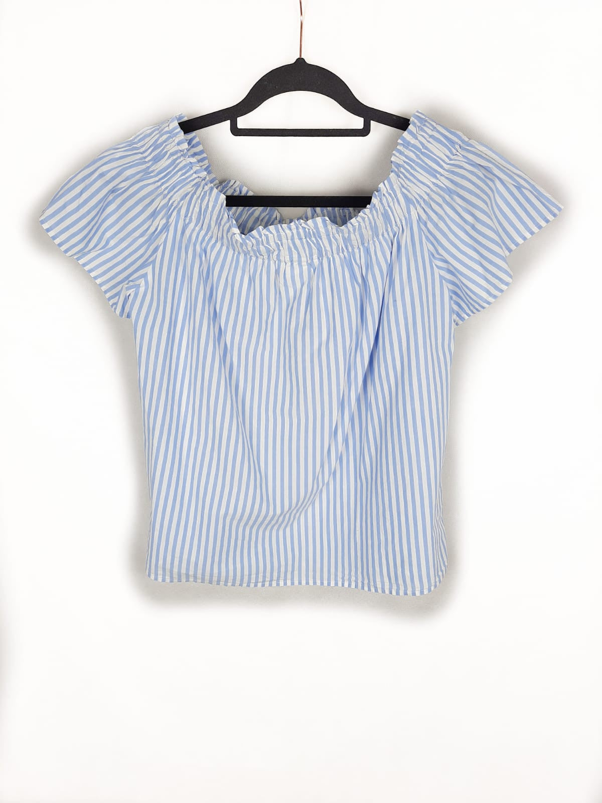 H&M. Blusa rayas cuello barco T. 38
