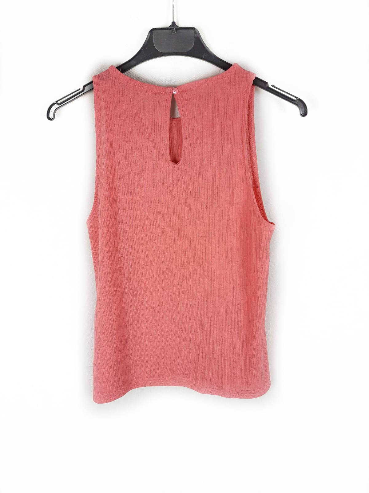MANGO. Pink ribbed top T.xs