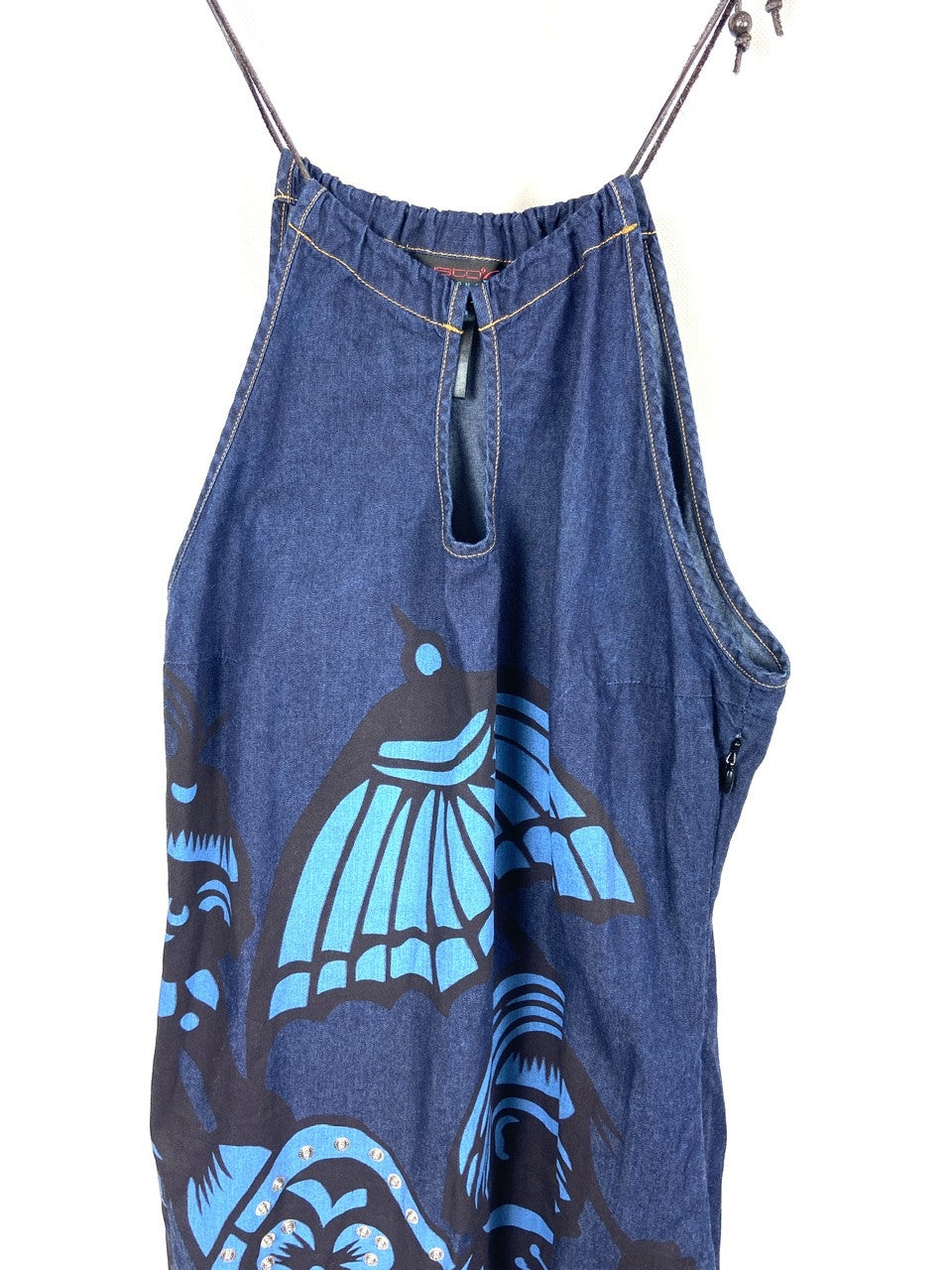 CUSTO. Denim midi dress s/m