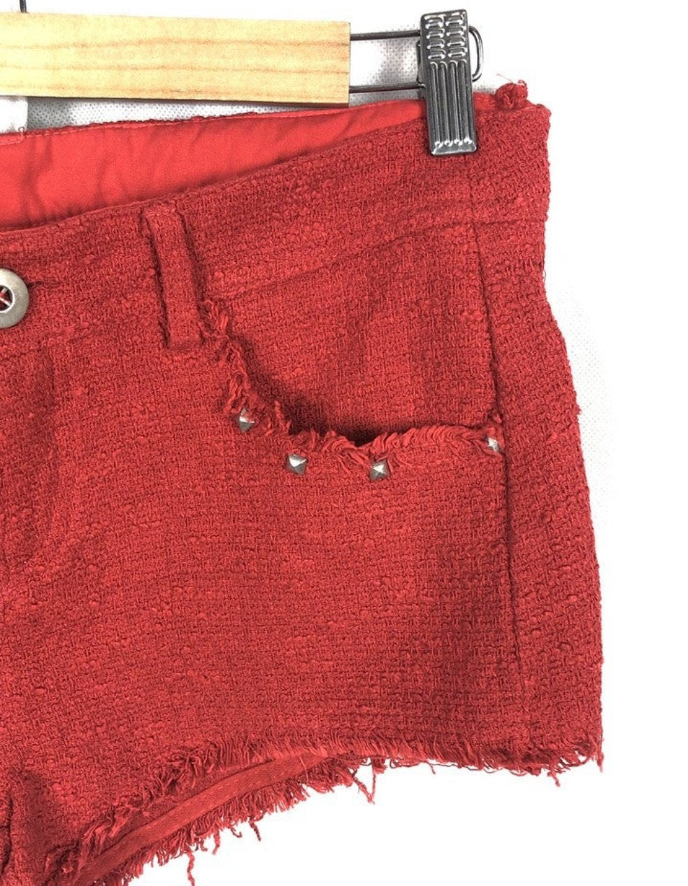 CLP COLLECTION. Red dress shorts, size 40