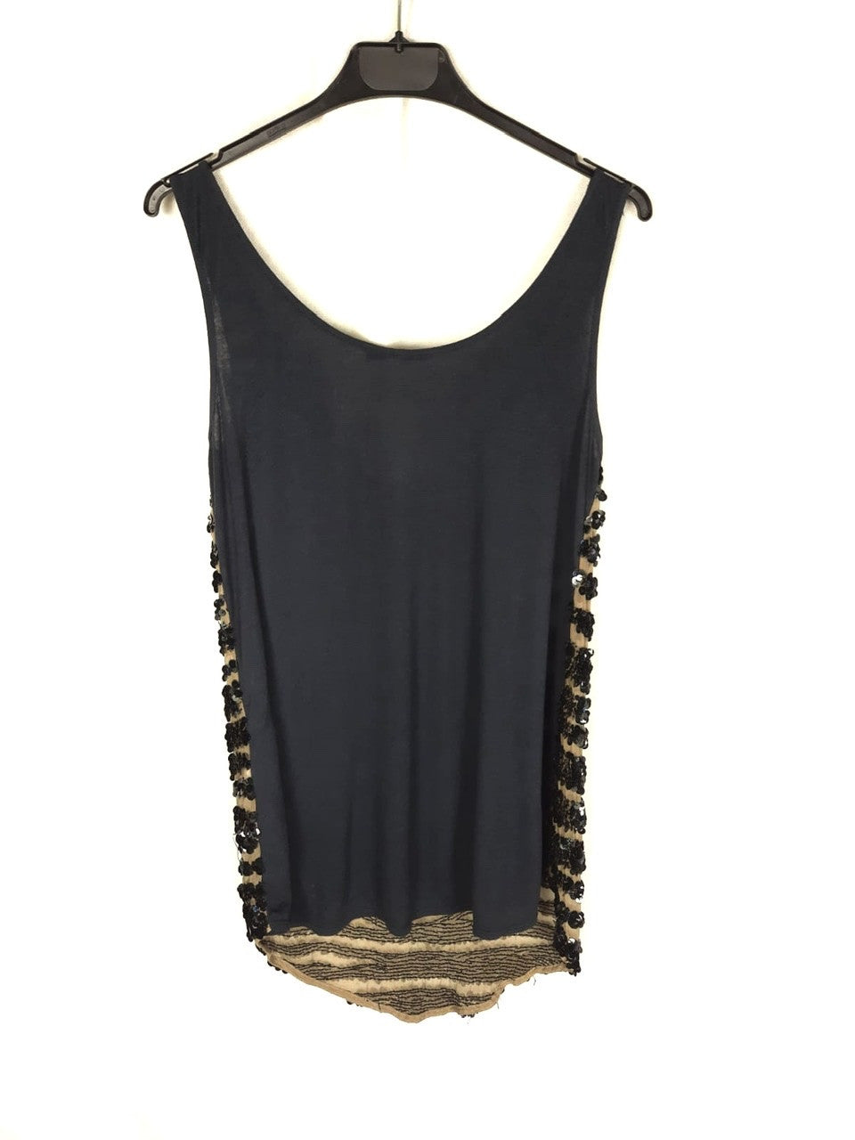 PINKO. Blue/beige sequin top t.36