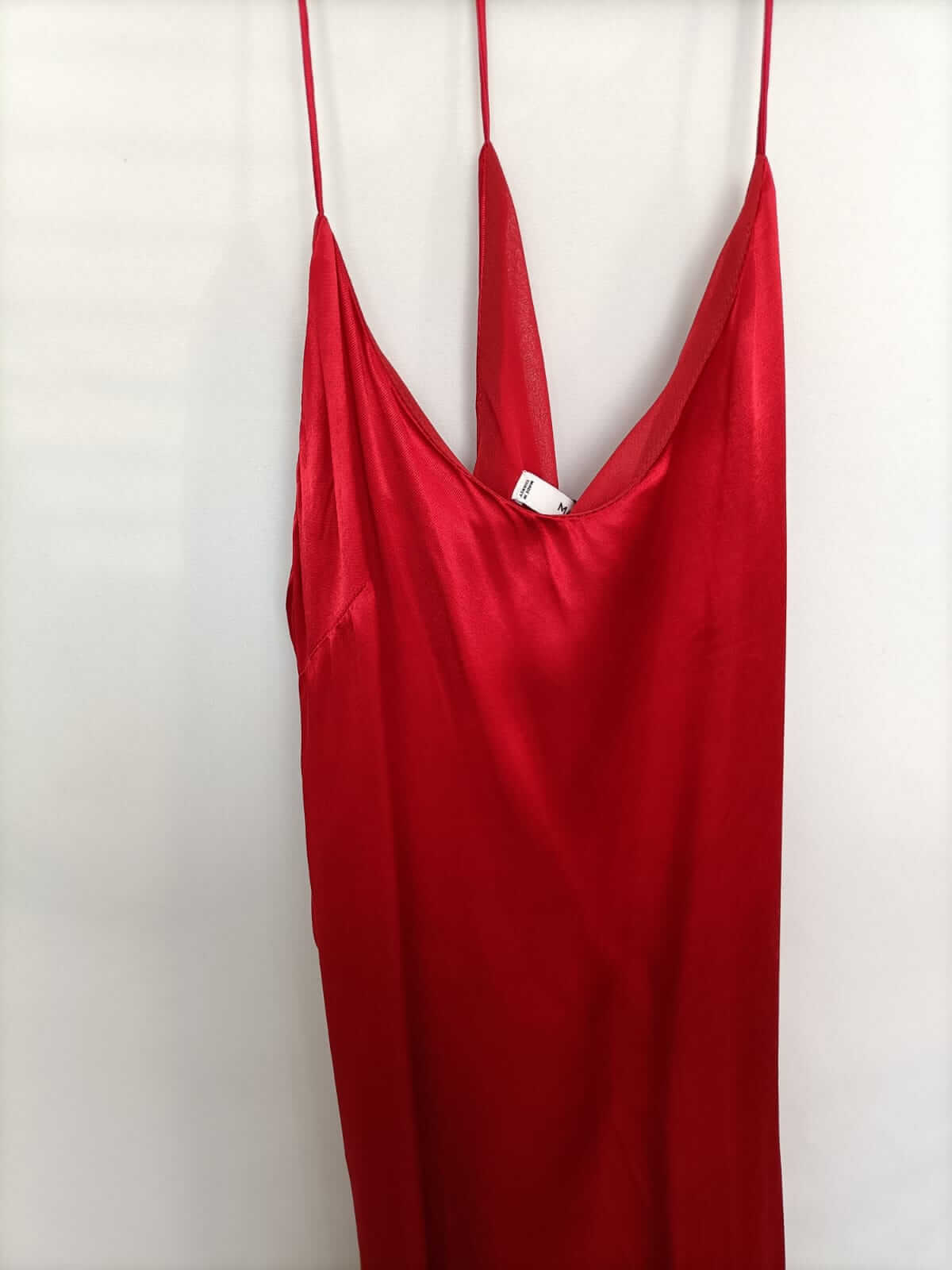 MANGO.Vestido midi satinado T.s