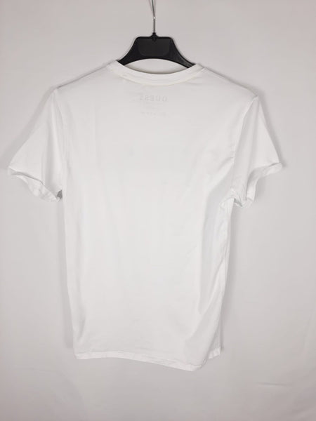 Camiseta blanca manga corta logo Guess- SS CN AMALUR Tee Camisetas blancas  Mujer Guess- Online