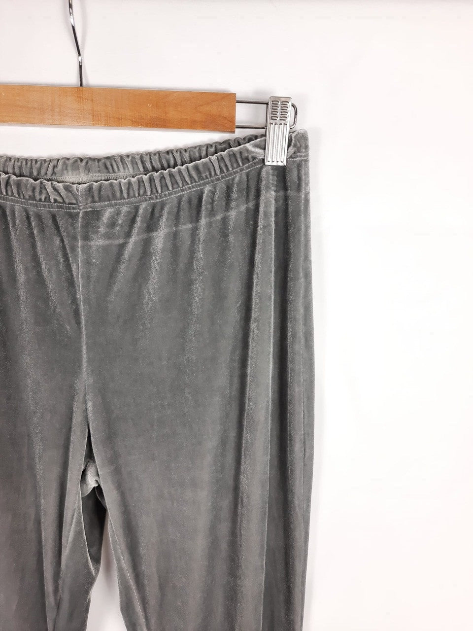 THANNAC. pantalon plateado terciopelo T.s/m