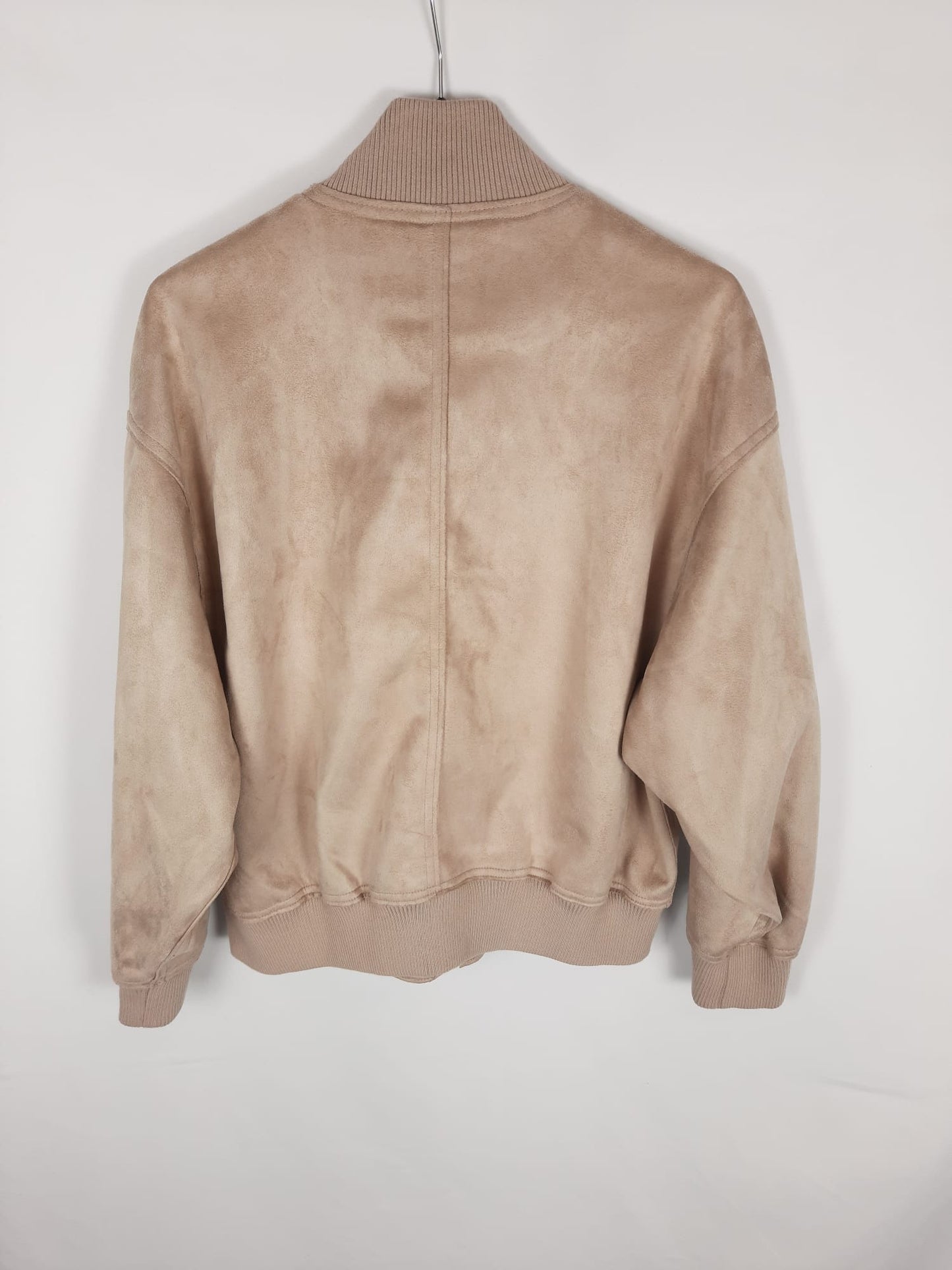 ZARA. Camel suede bomber jacket Ts