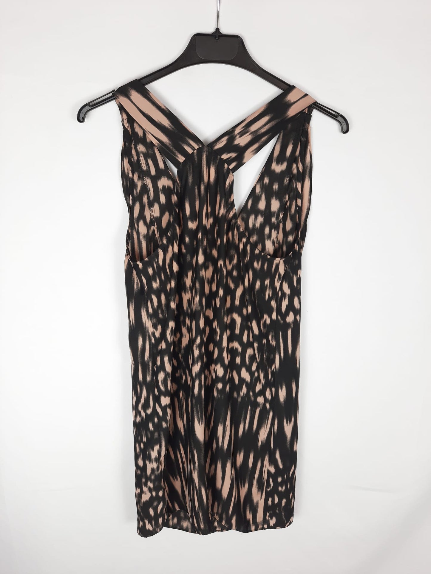 SILENCE + NOISE. Pink and black tie-dye dress T.xs