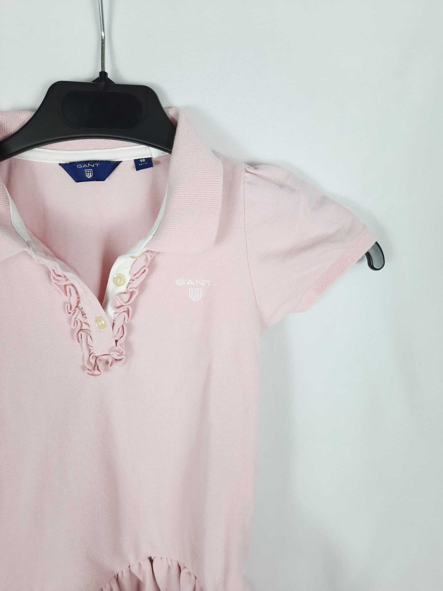 GANT. vestido rosavolantes T. 3 años