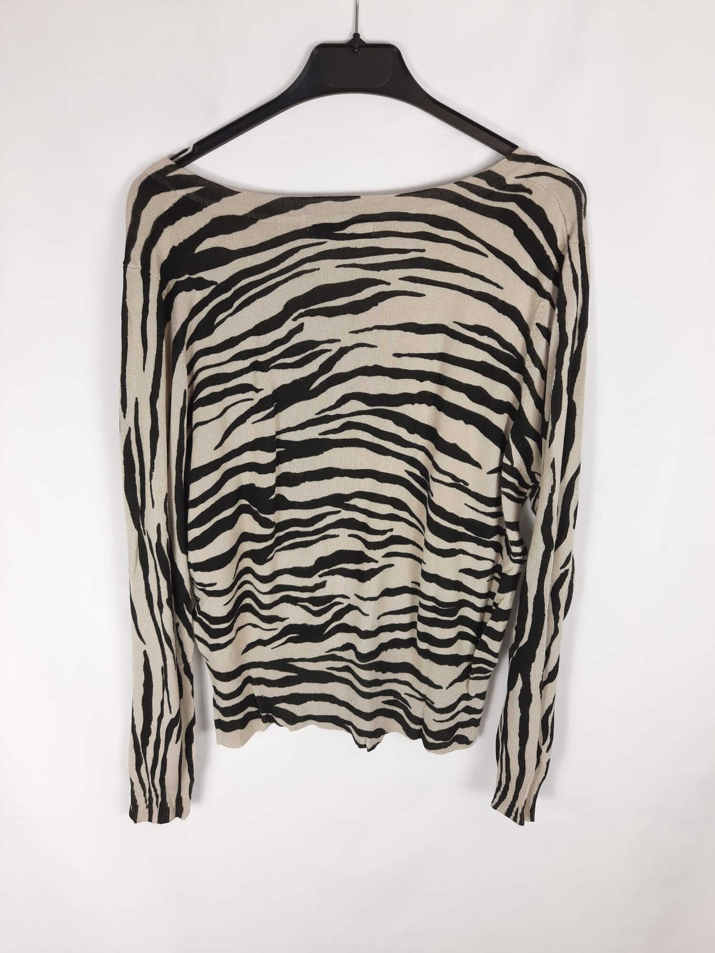 FESTA. Zebra-print cardigan jacket, size 48