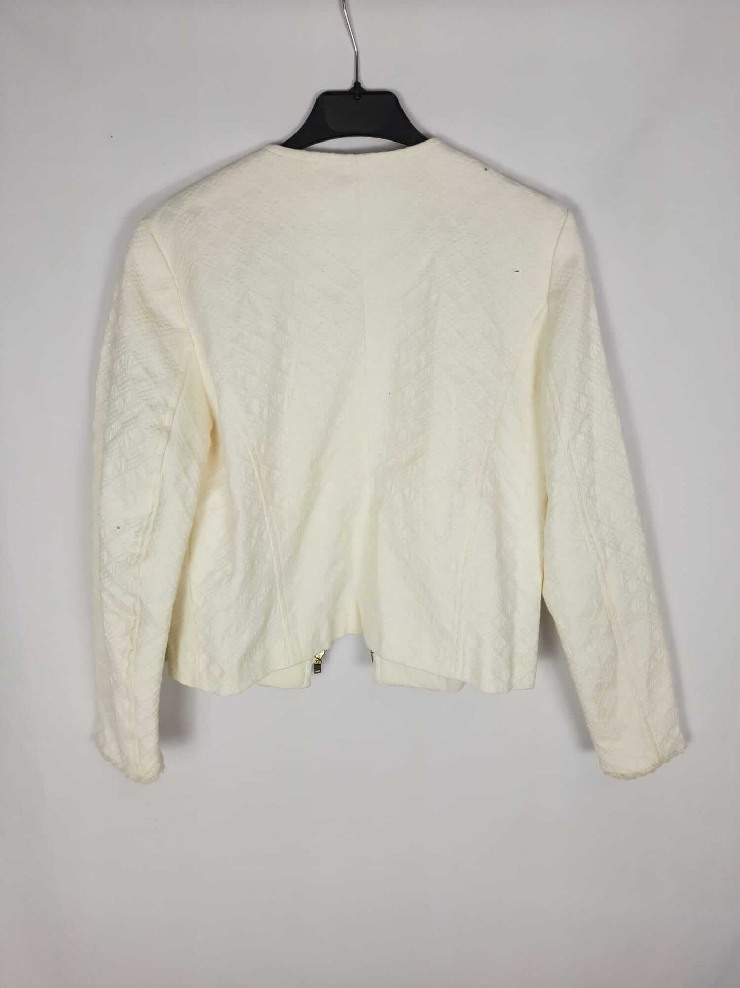 EASY WEAR. Chaqueta blanca cremallera T. l