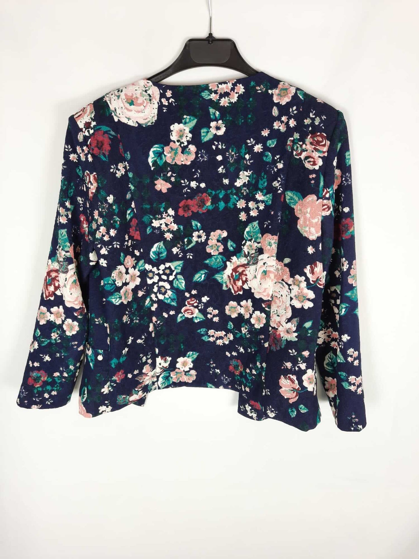ONLY. Navy blue floral print jacket, size 38