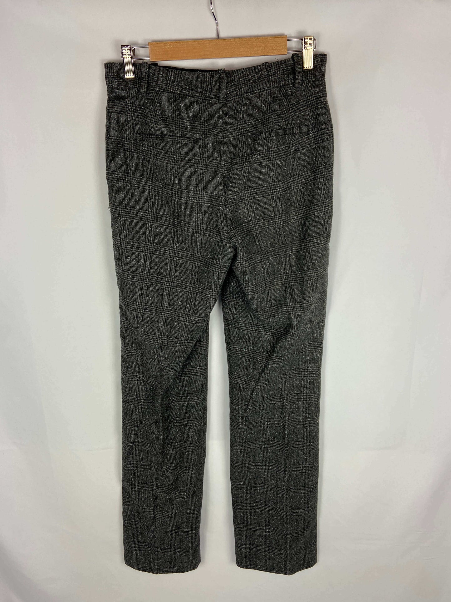 ZARA. Pantalon de cuadros gris T.s