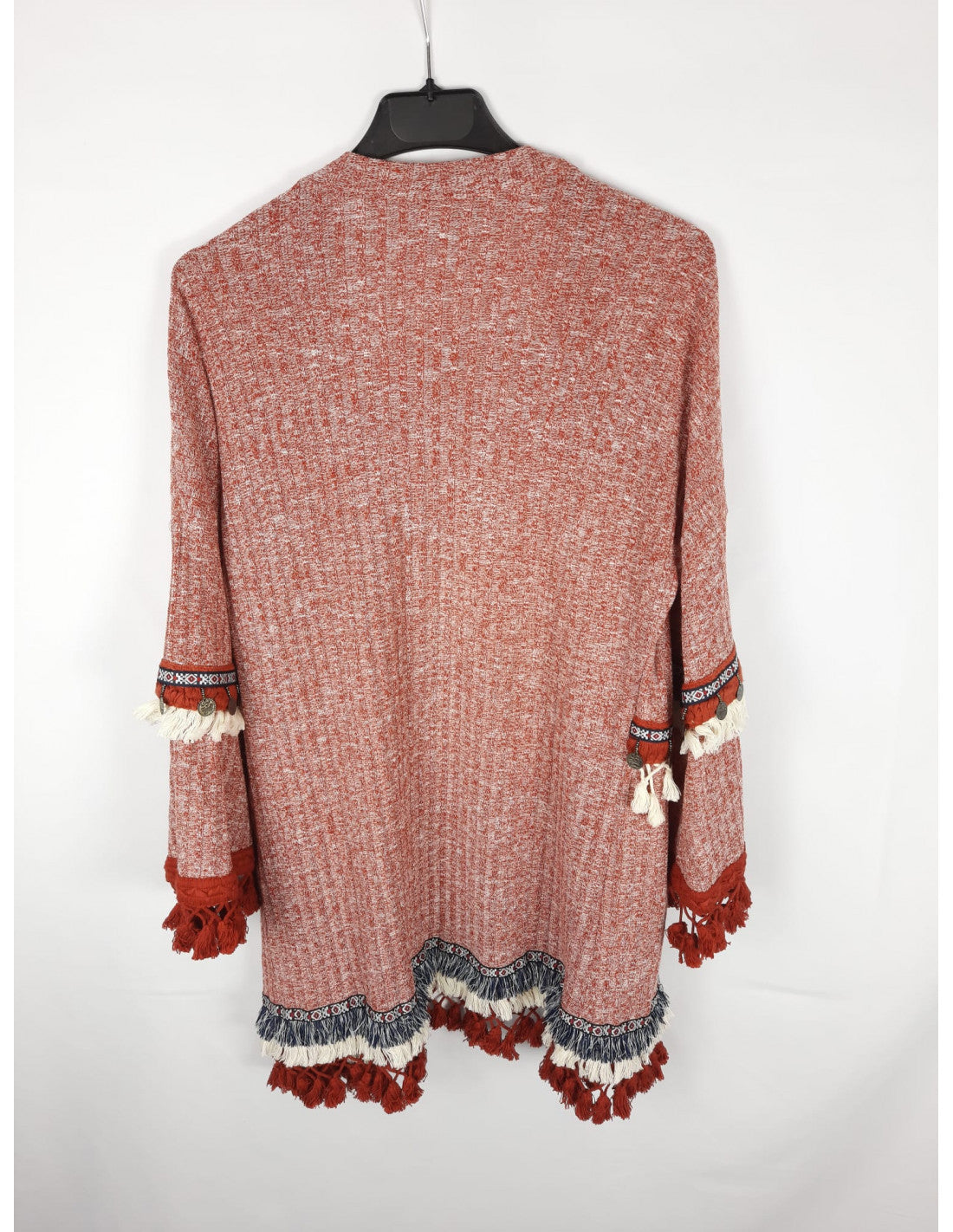 OTRAS. Cárdigan jaspeado abalorios T.xs