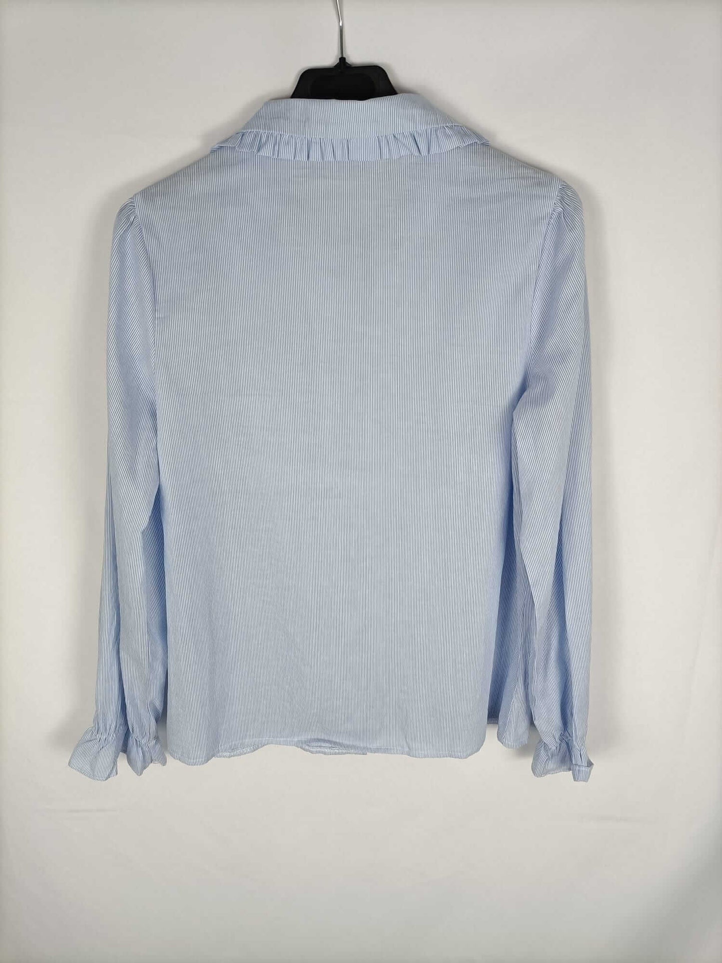 VIELA. Camisa de rayas azul y blancas T. s