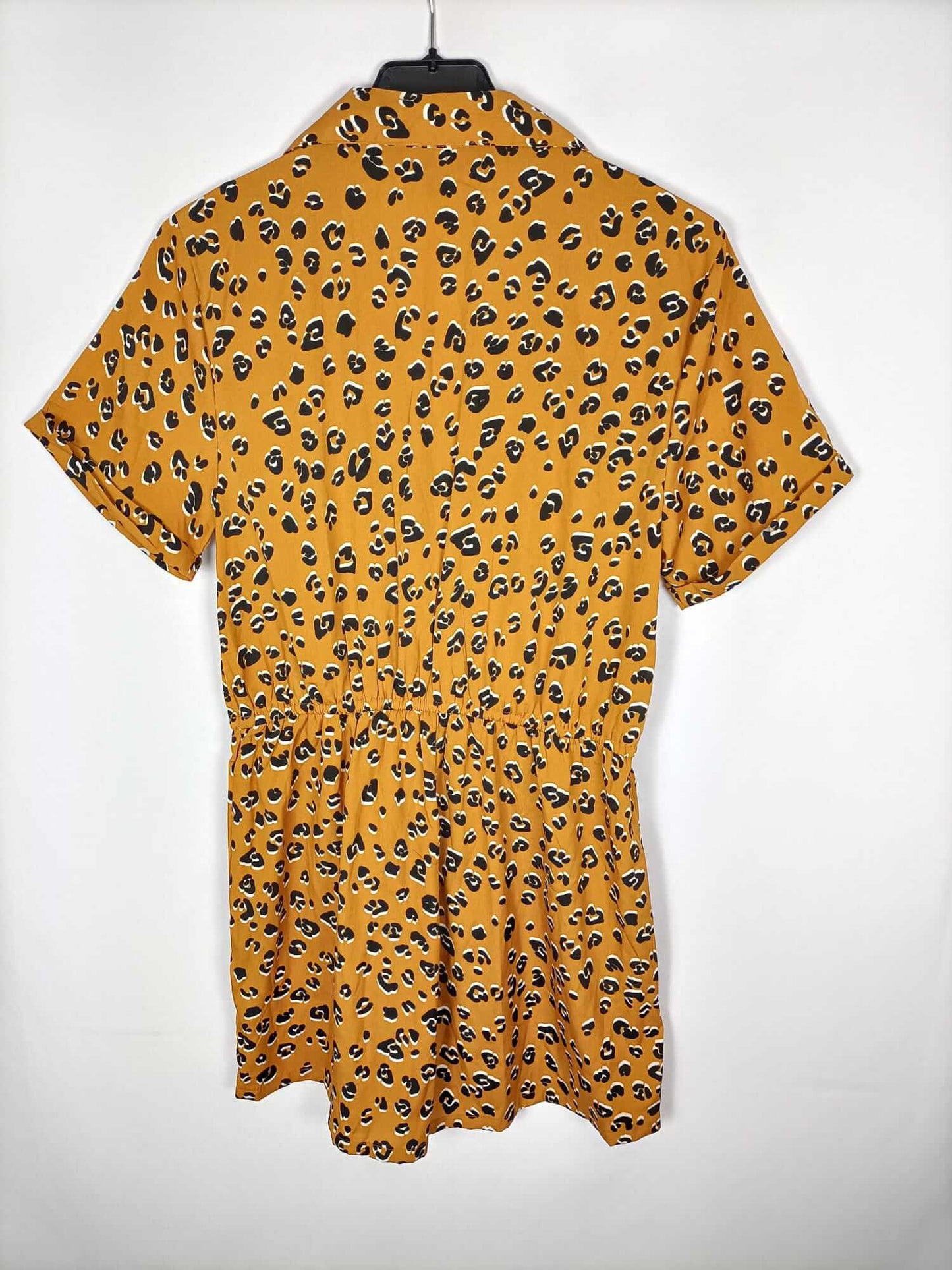 PRIMARK. Mono corto color mostaza estampado animalprint T.38