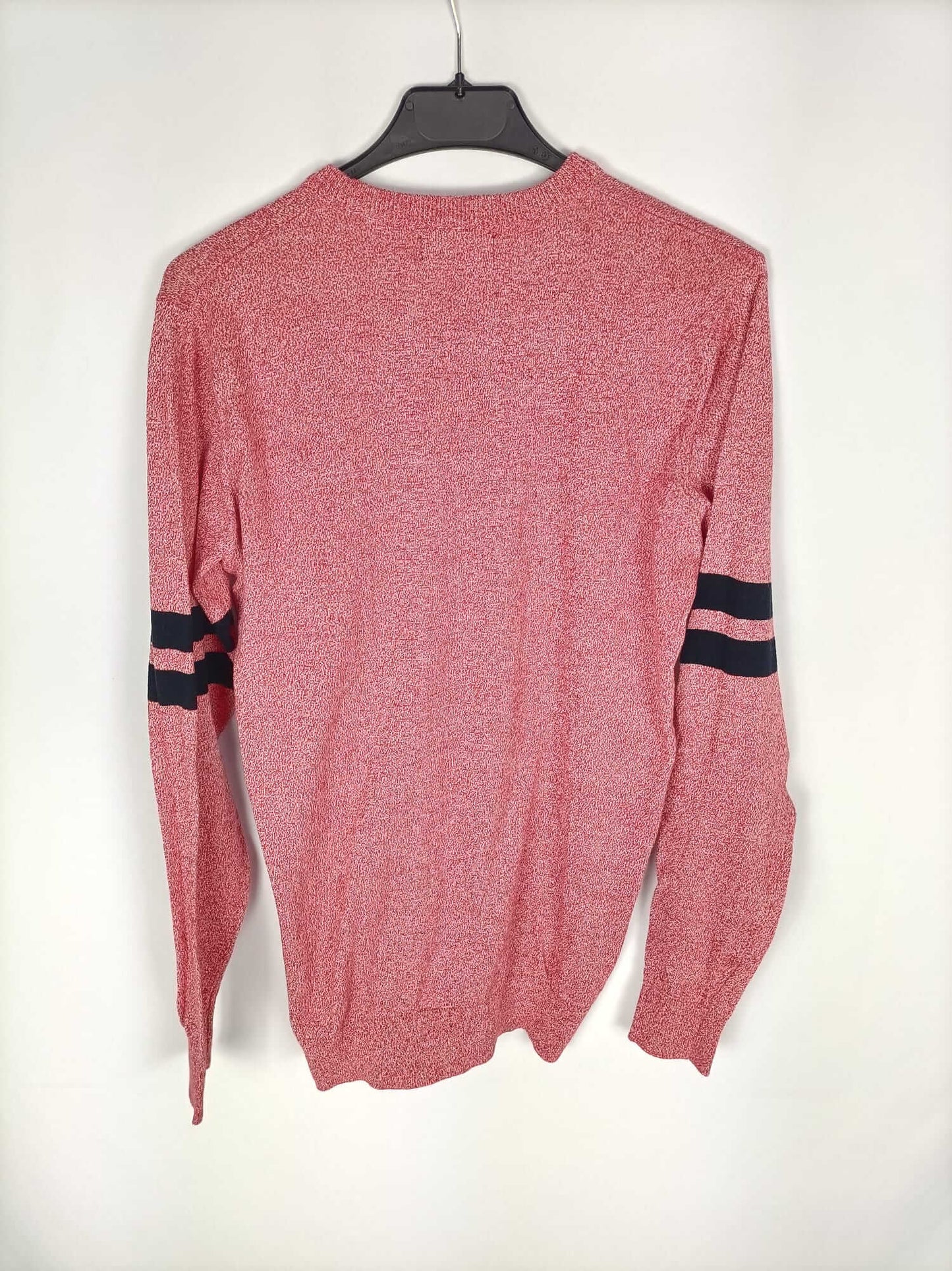 ZARA Man.Dark pink striped jersey with sleeves Tm