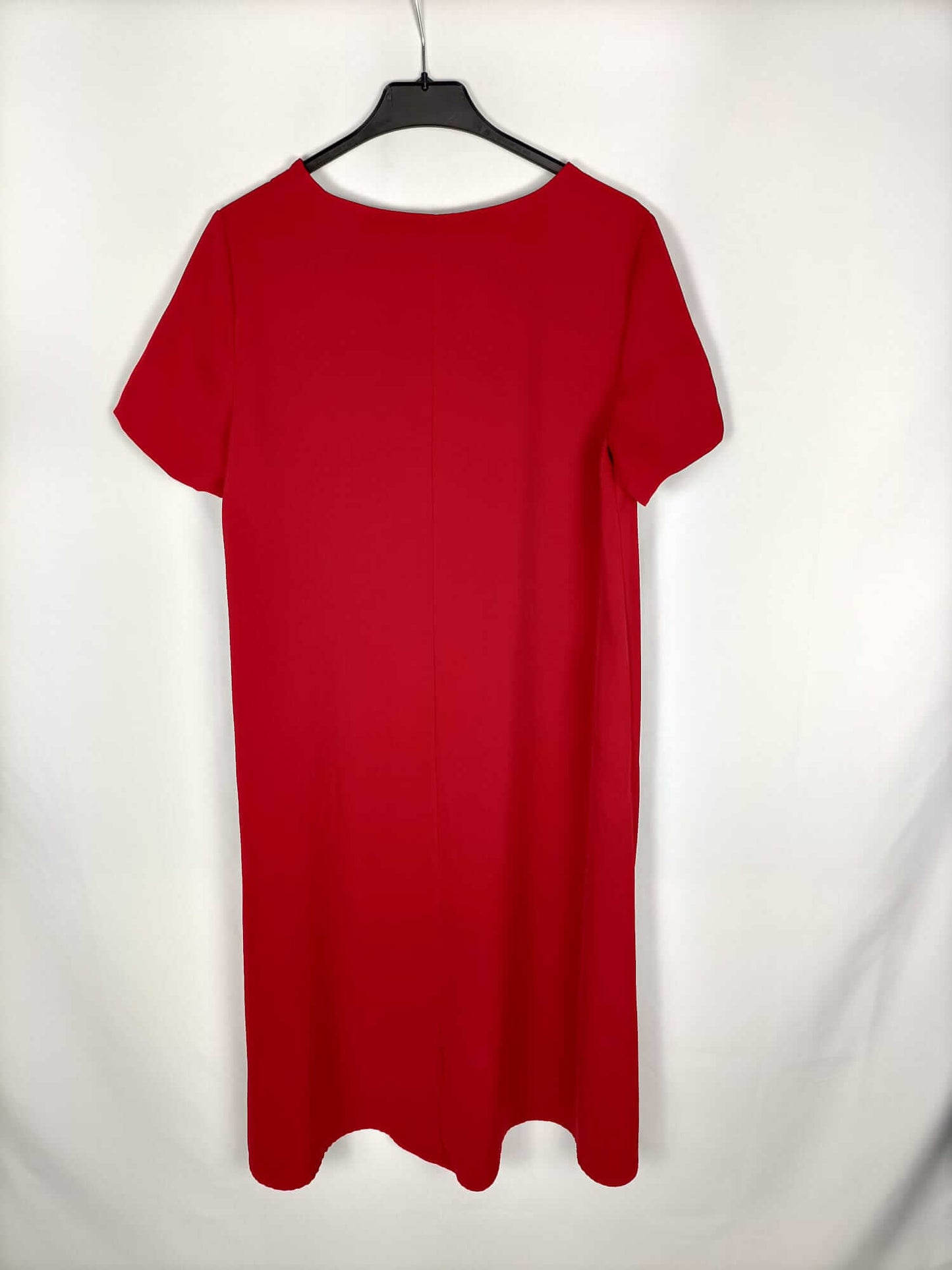 MANGO.Vestido midi rojo T.m