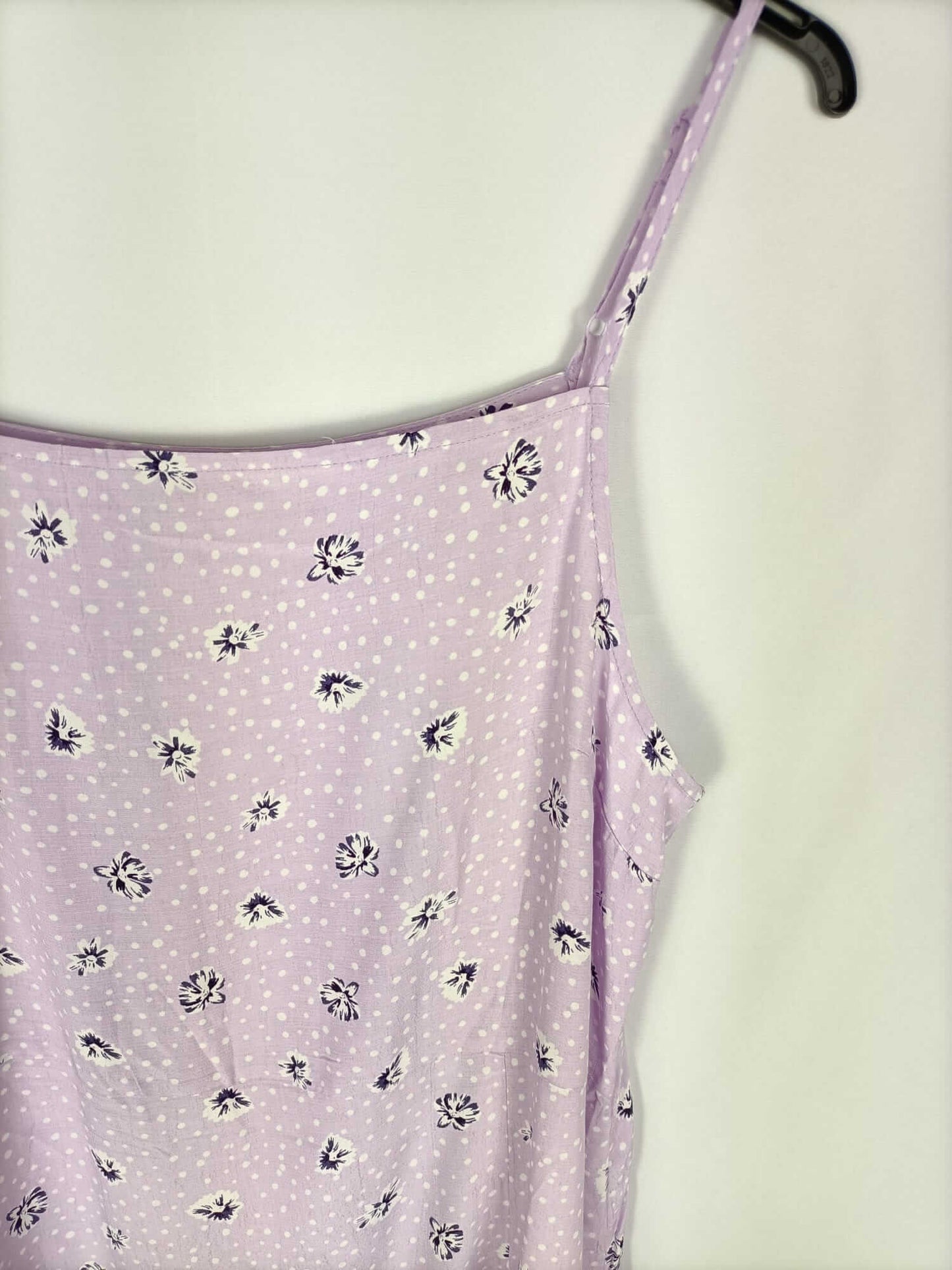 PIMKIE. Vestido lila flores y lunares T.M/L