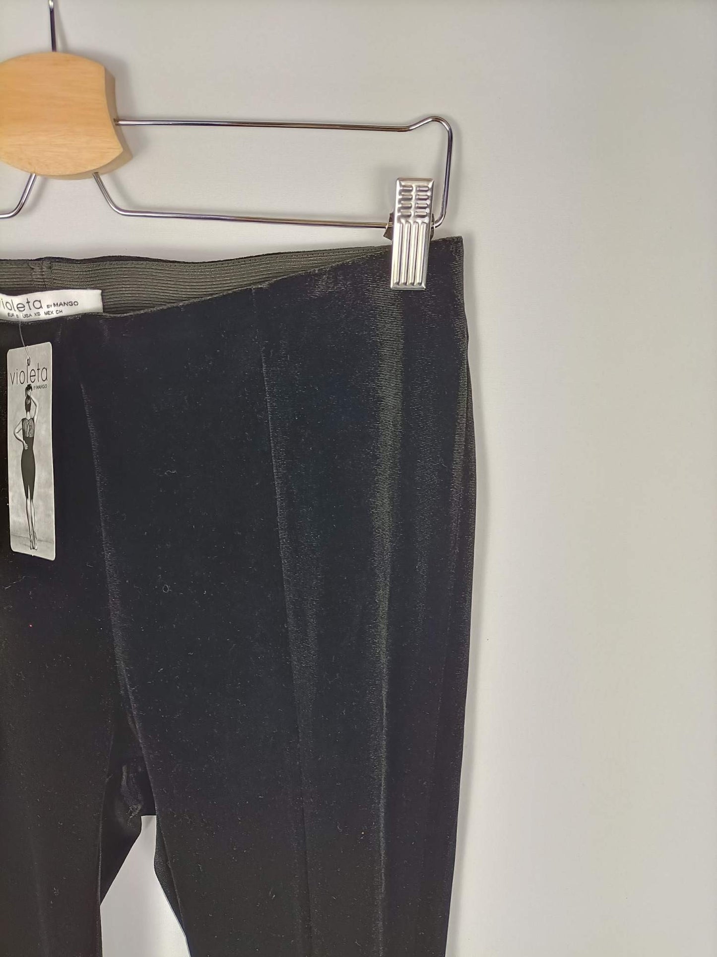 VIOLETA BY MANGO. Leggins terciopelo T.m