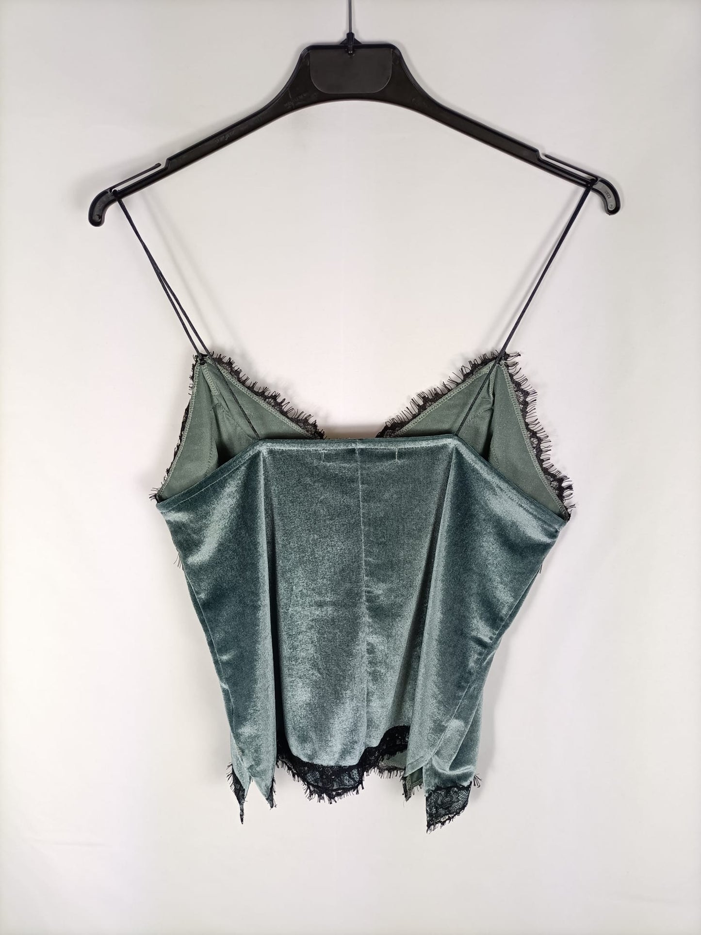 BERSHKA.Top lencero verde agua T.m