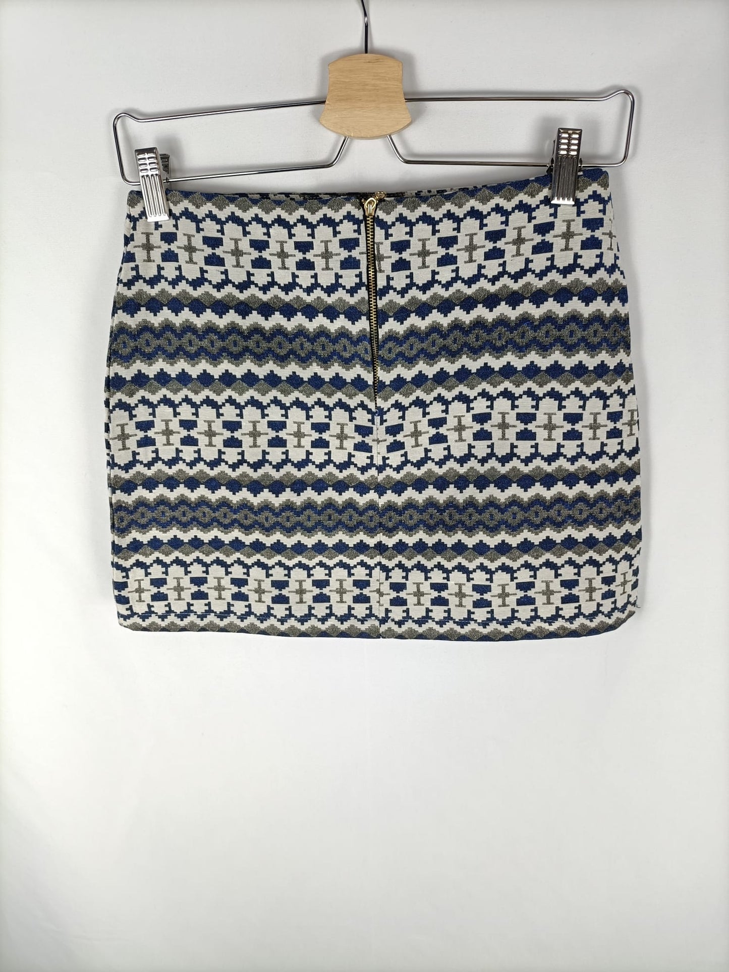 MISS CLASIC. Falda étnica azules T.s