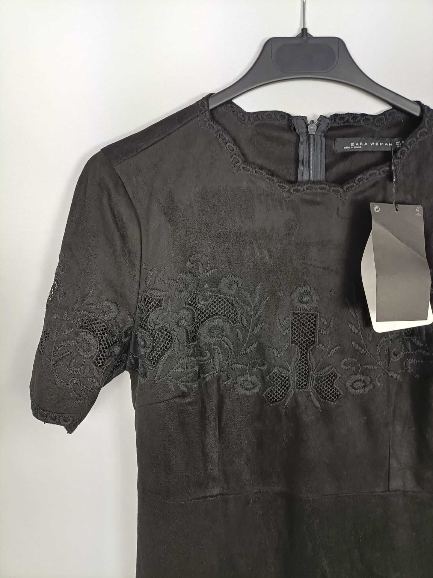 ZARA. Ts floral suede dress