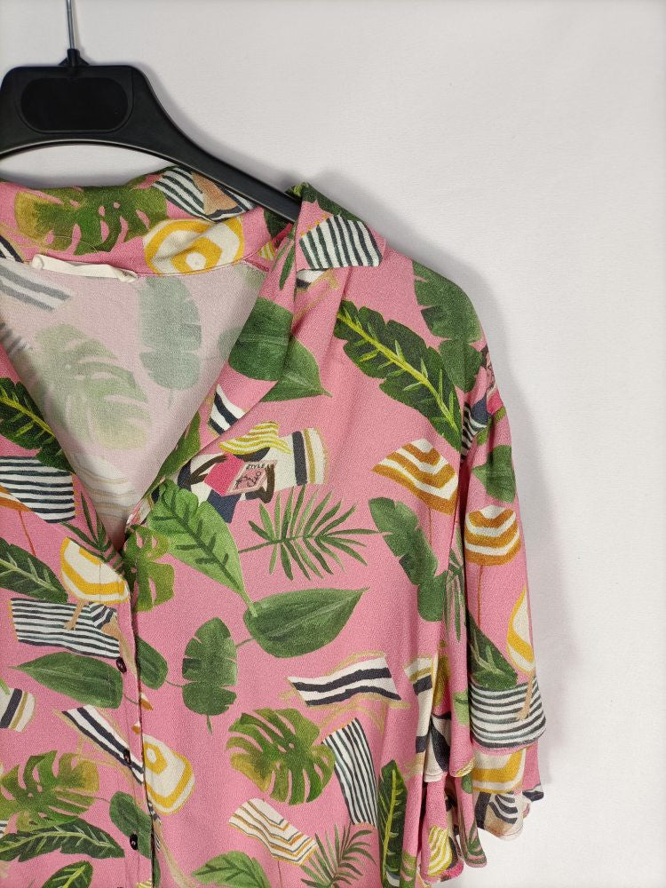 MANGO.Camisa manga corta T.s