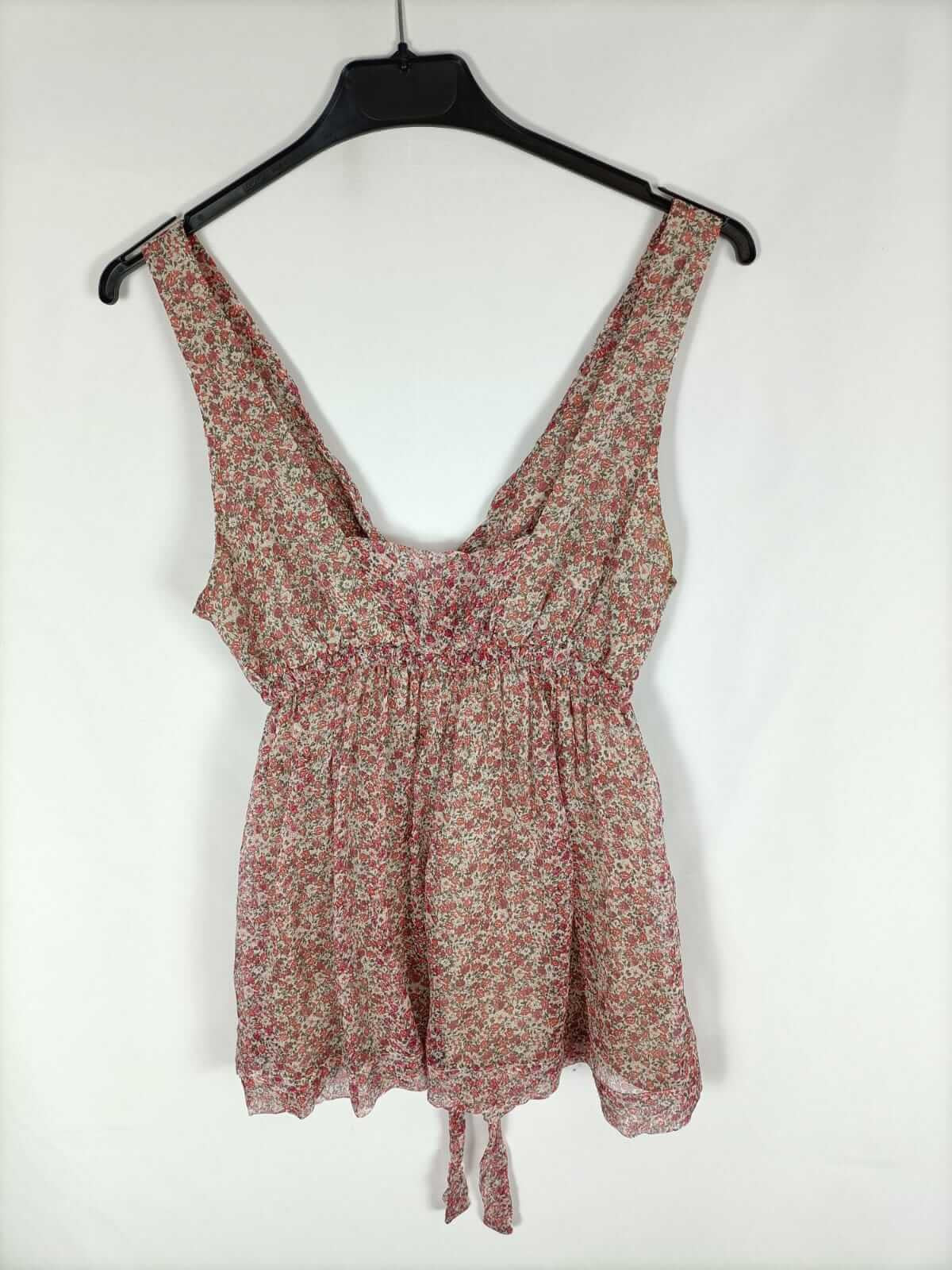 NAFNAF.Top beige flores cruzado T.38