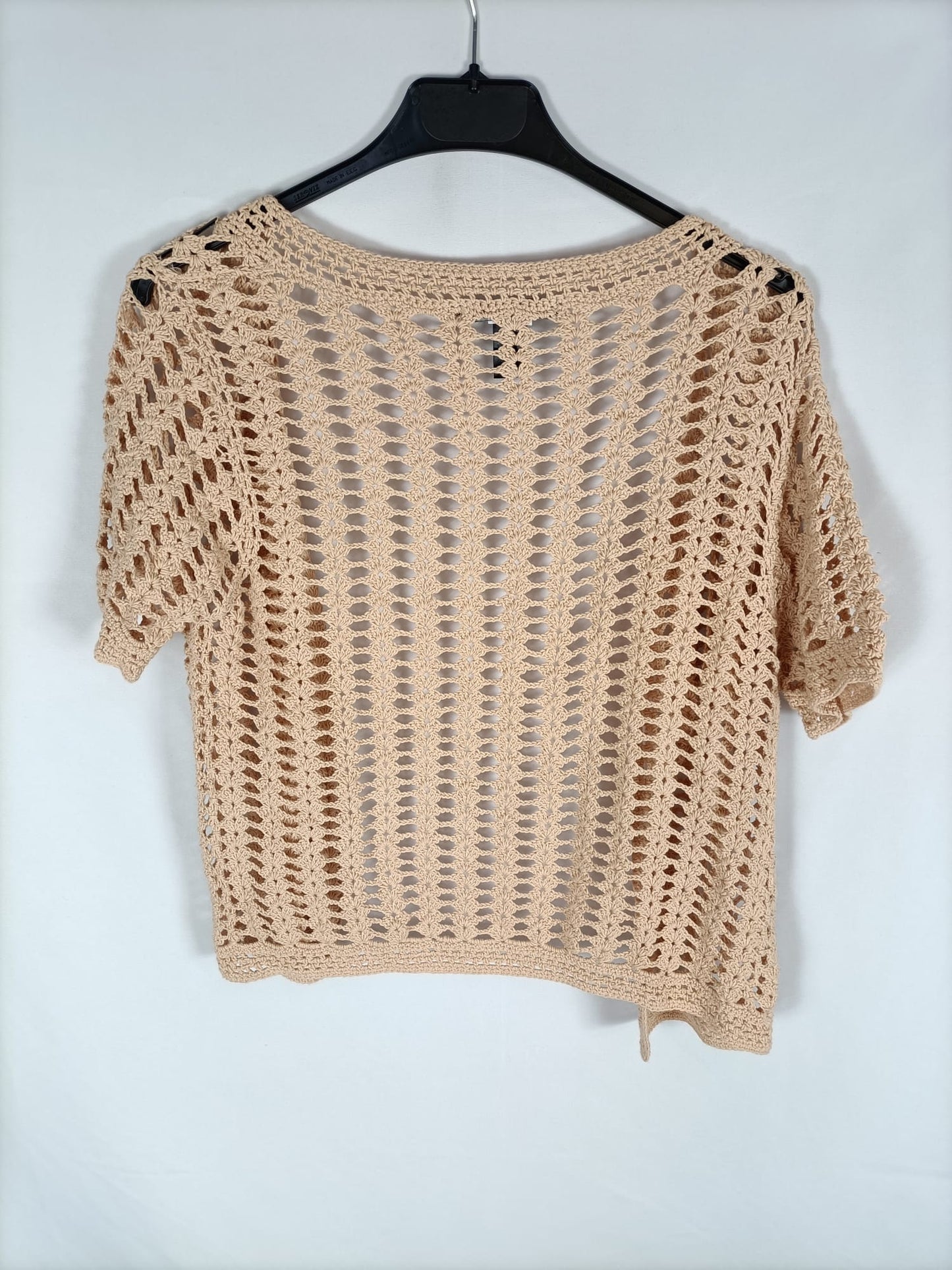 MANGO.Chaleco punto beige T.m