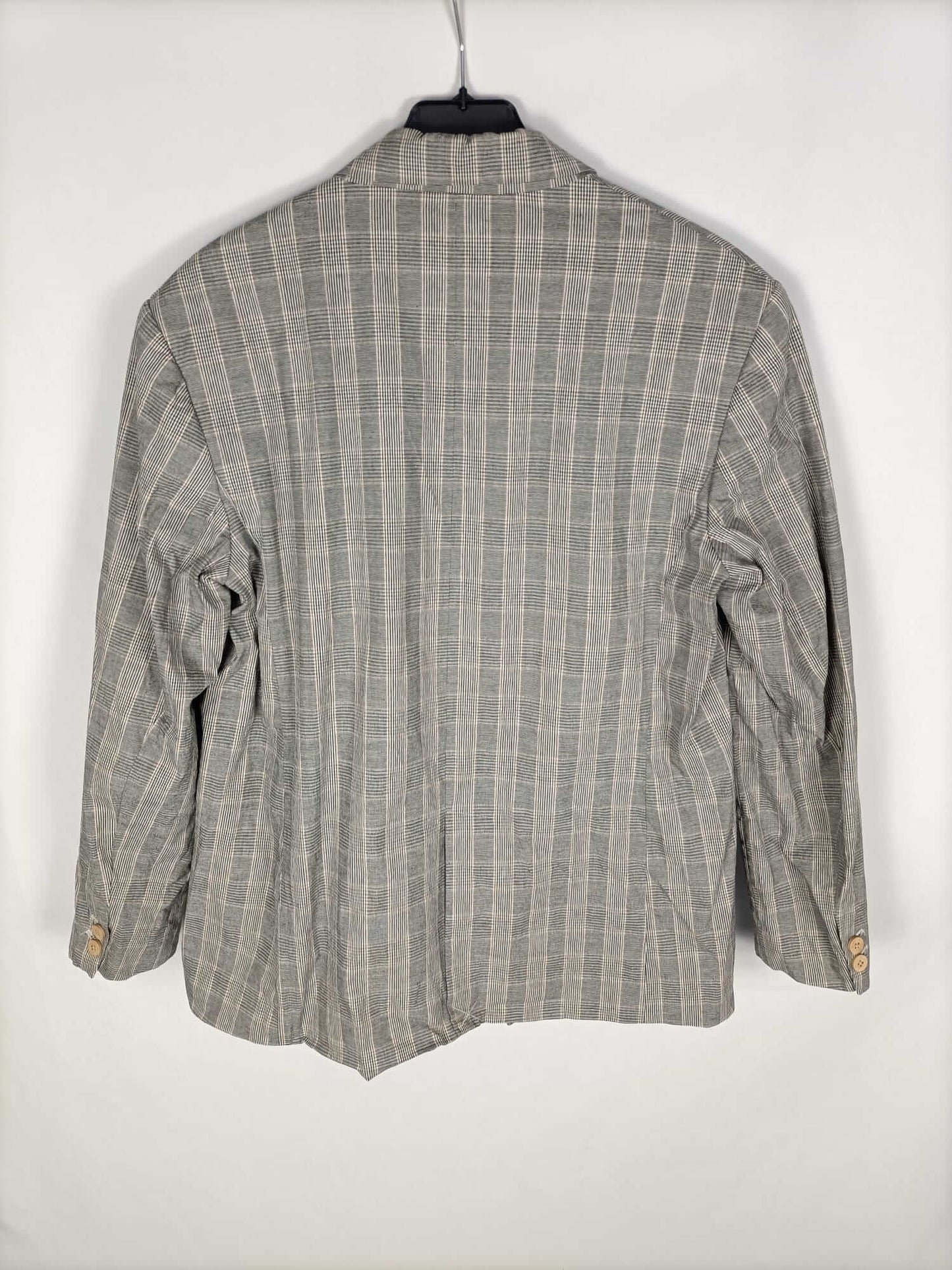 MANGO. Blazer cuadros grises T.l