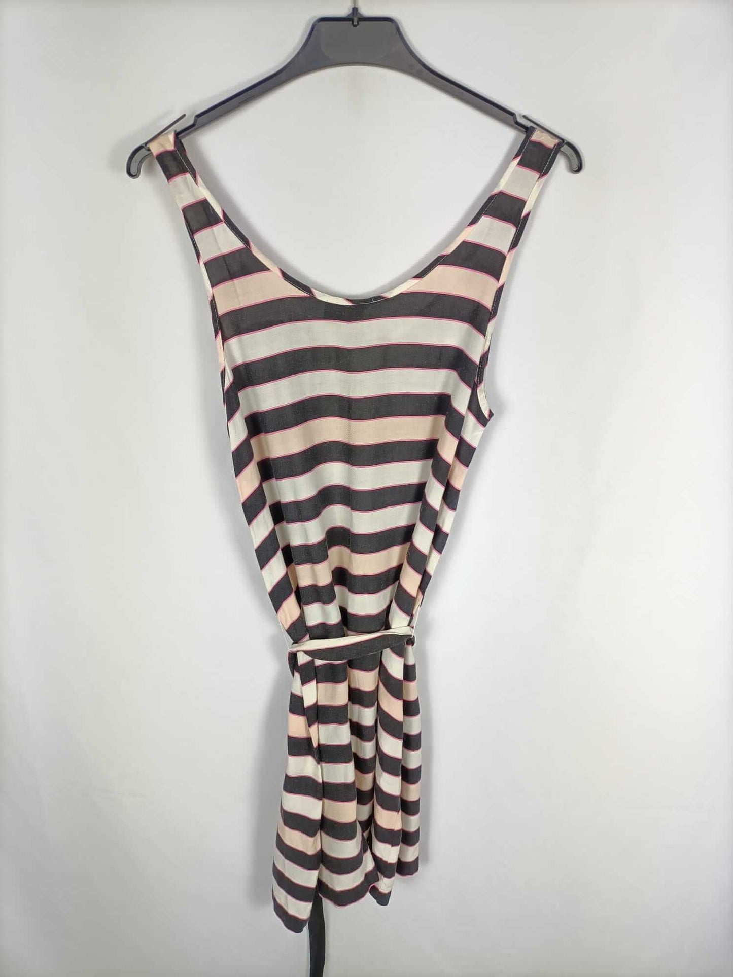 H&M.Vestido corto rayas T.34