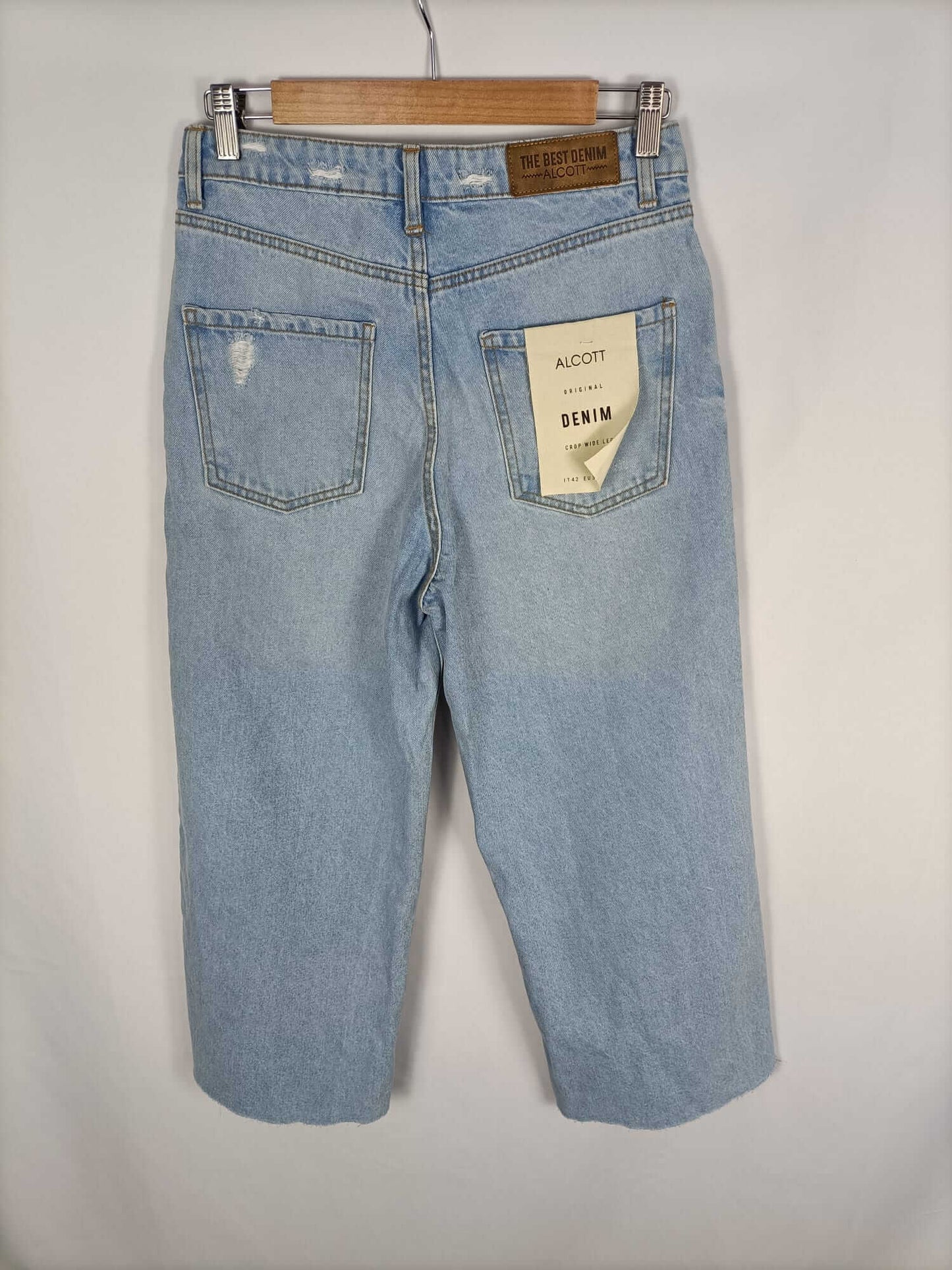 ALCOT.Pantalones denim culotte T.38