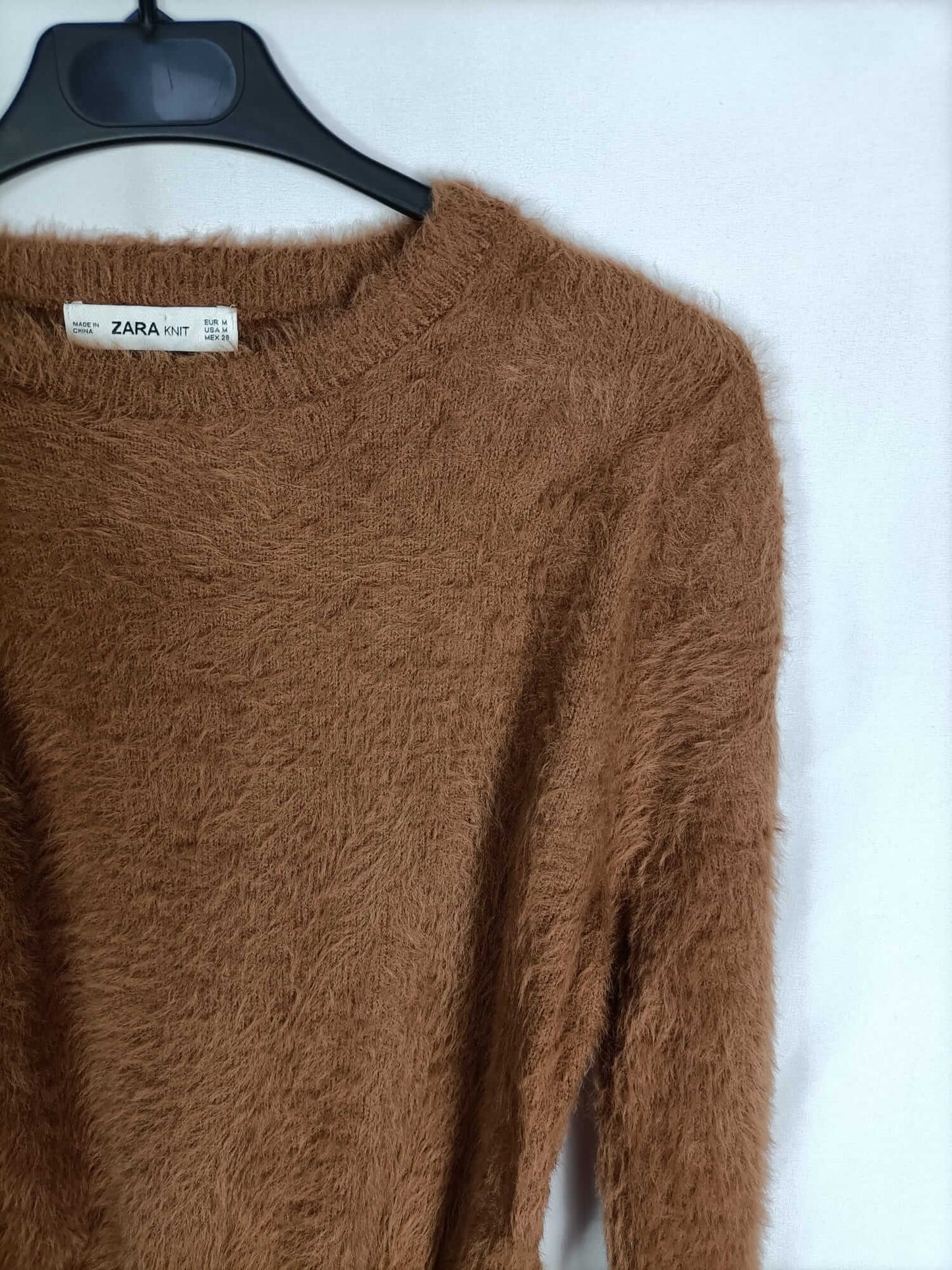 ZARA. Jersey camel pelito T.m