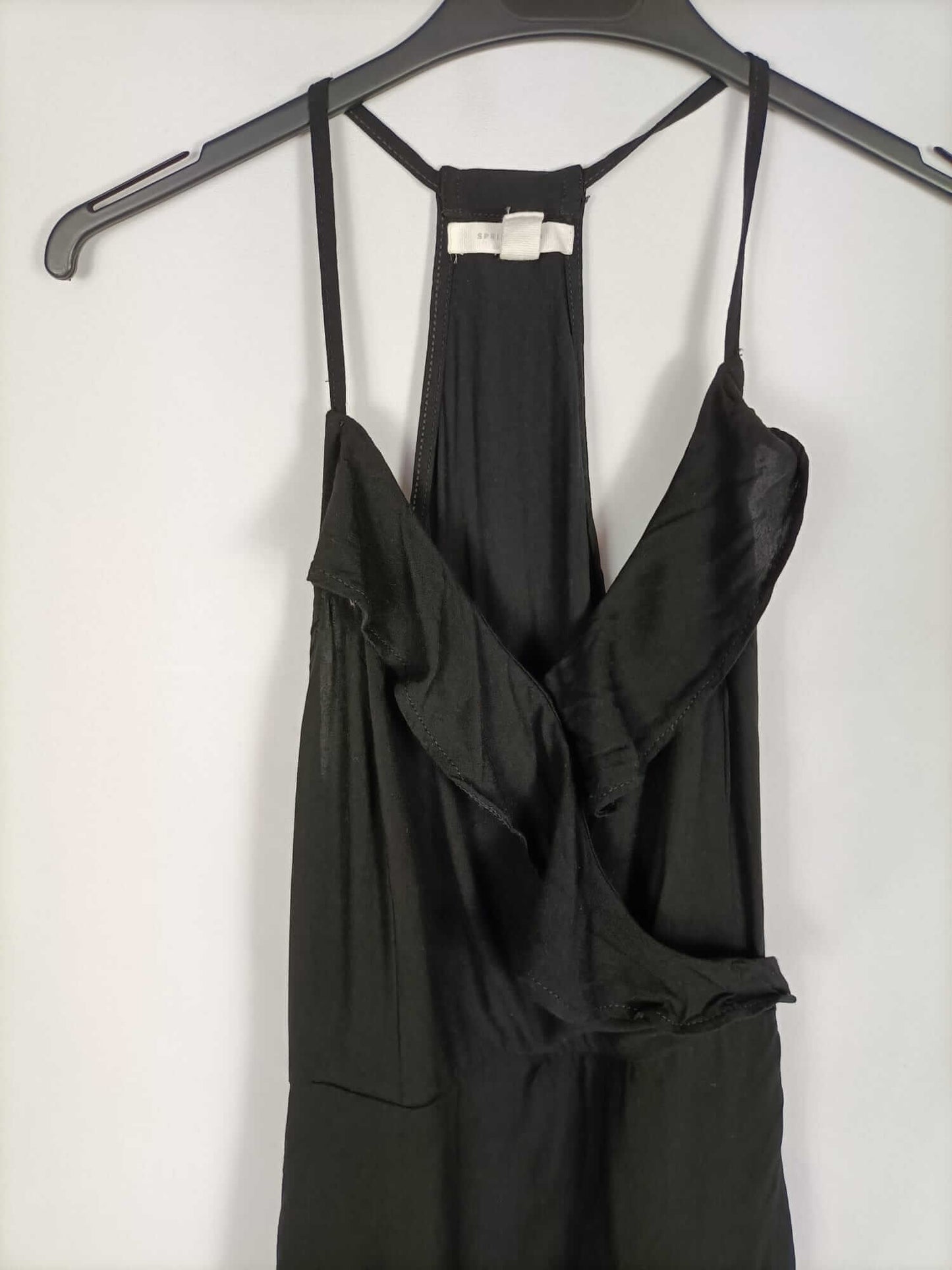 SPRINGFIELD. Black wrap dress, size 38