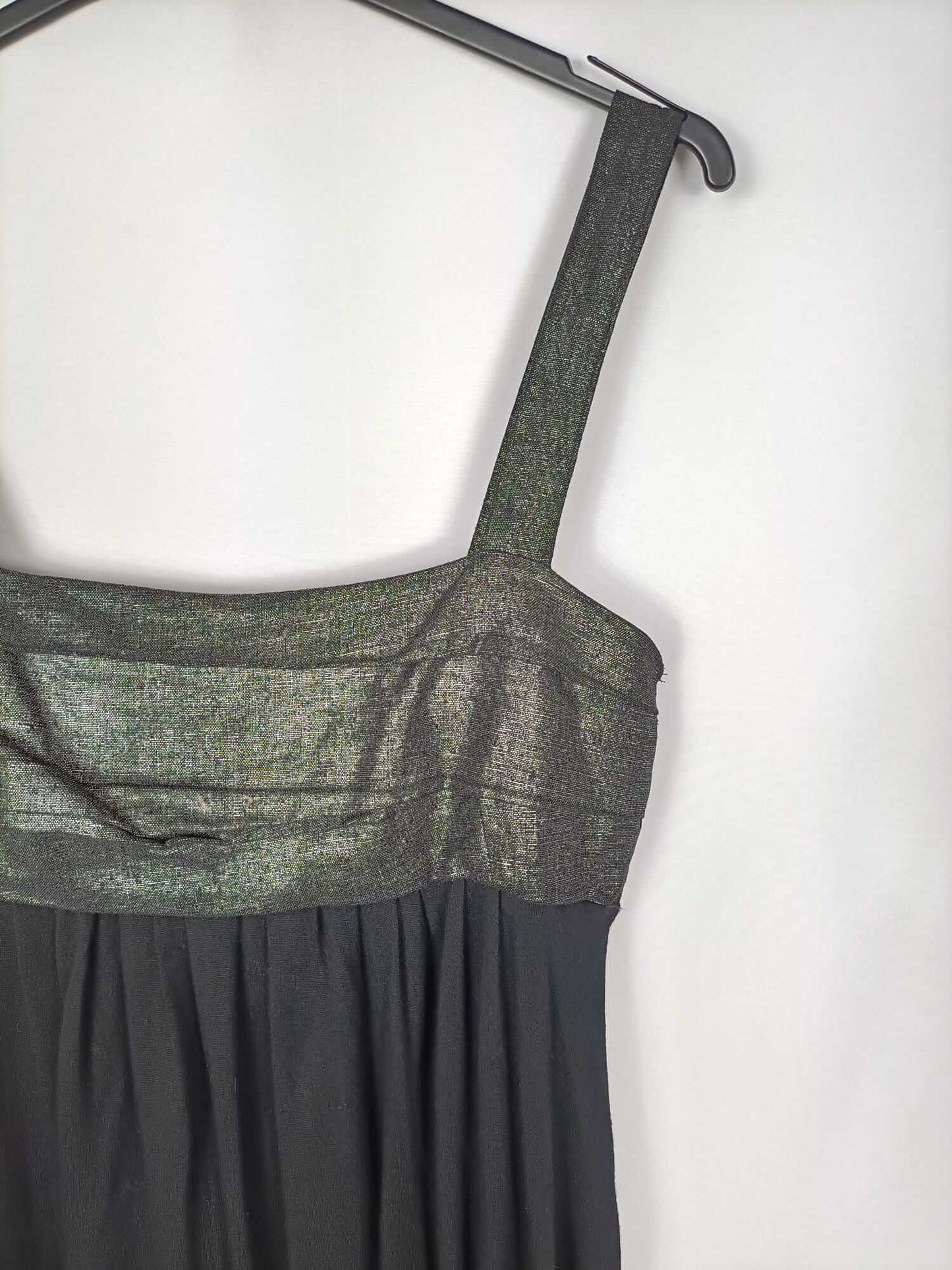 AMICHI. Short flowing black dress Tm