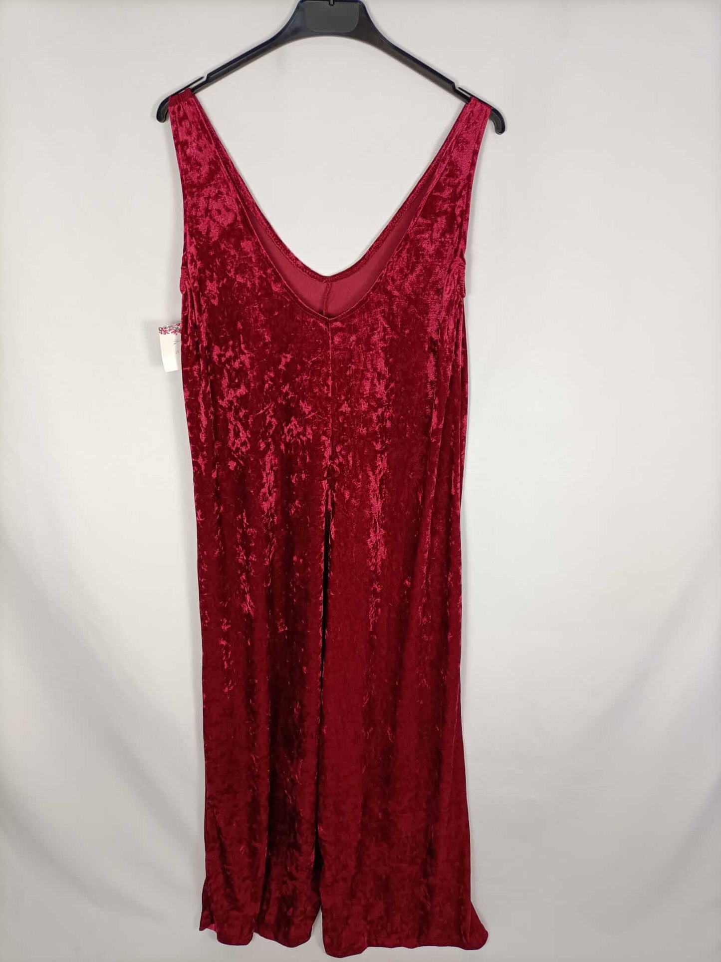 GLORIA. Burgundy velvet jumpsuit TU (s/m)