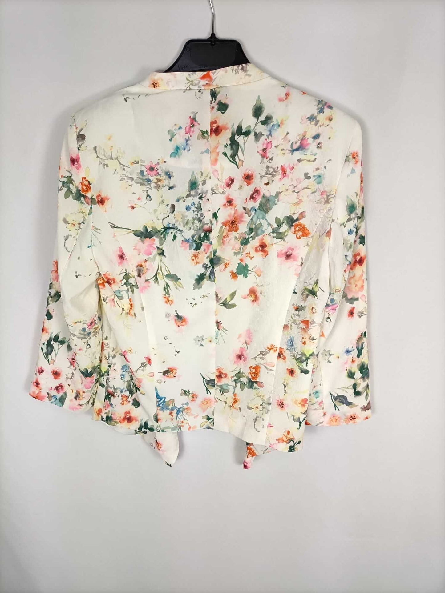 BERSHA. Chaqueta beige flores T.m