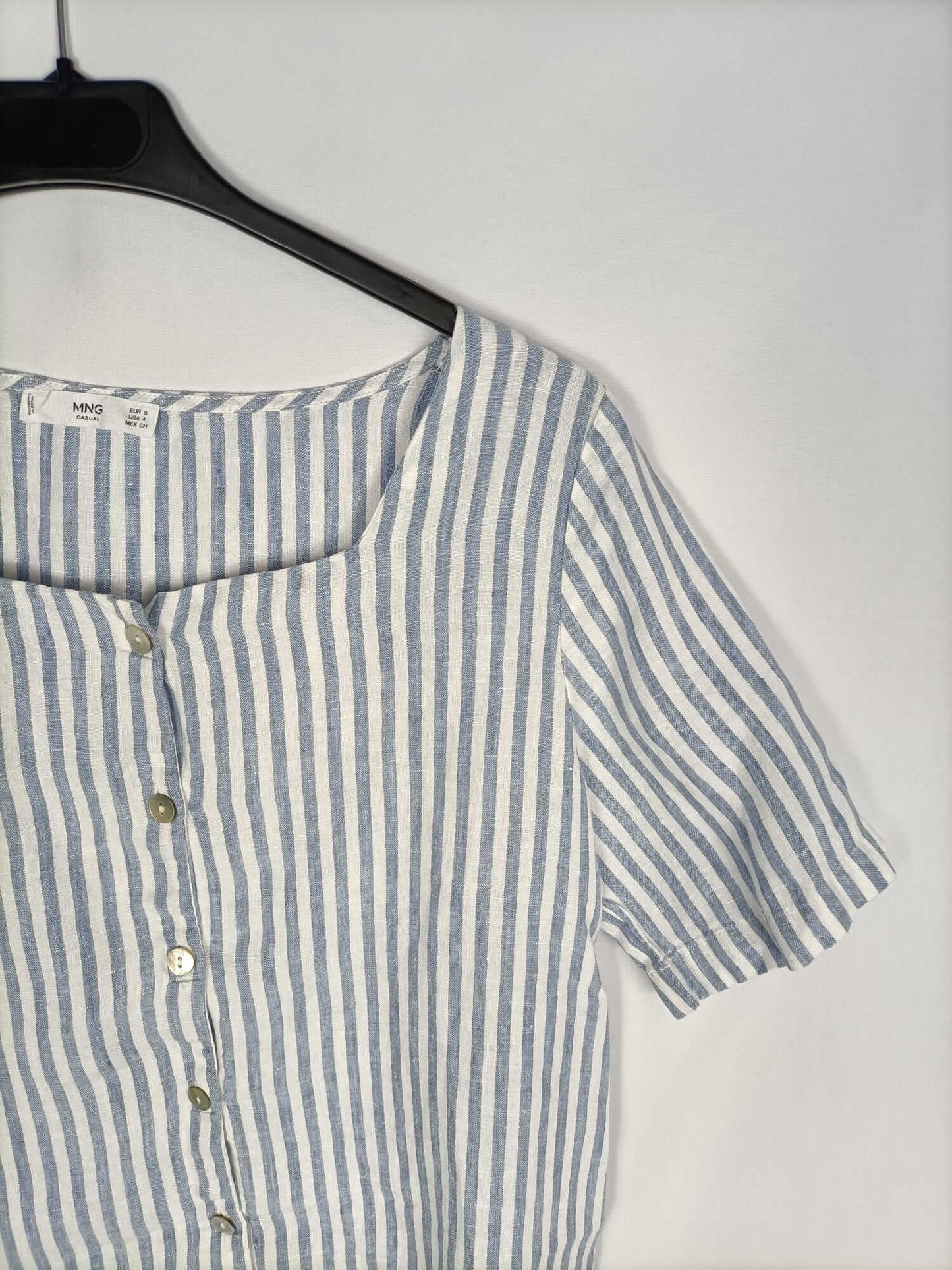 MANGO. Striped blouse Tm