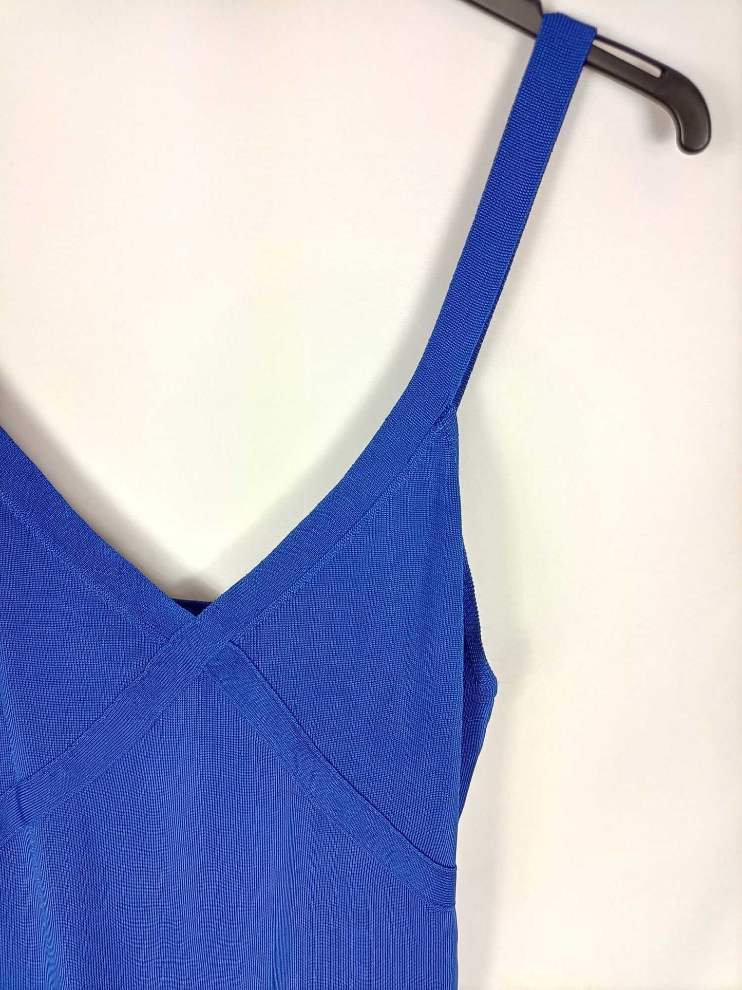 MANGO. Top punto azul klein T.m