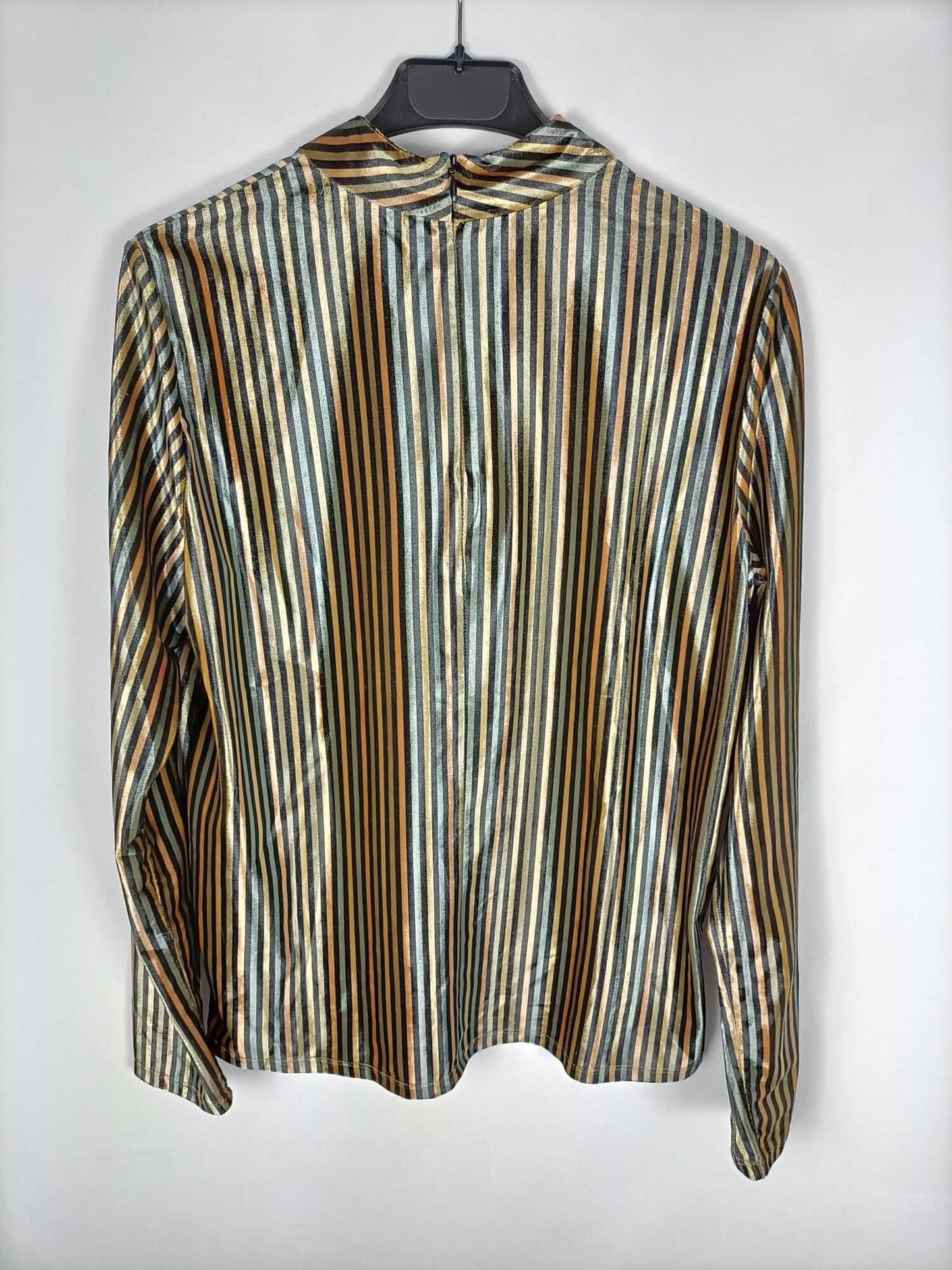 ZARA. Top terciopelo rayas T.m