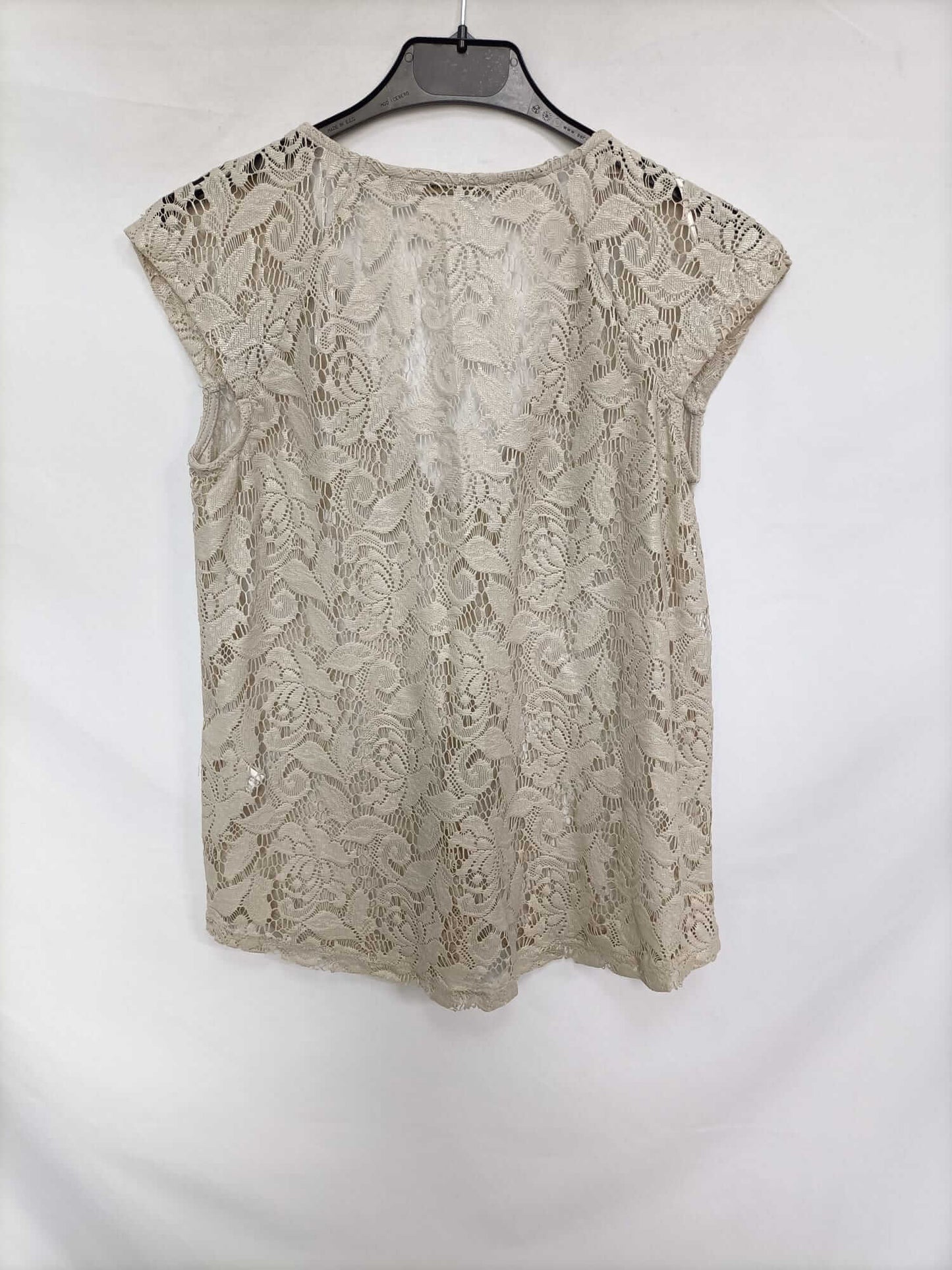 ZARA. Top encaje encerado T.s
