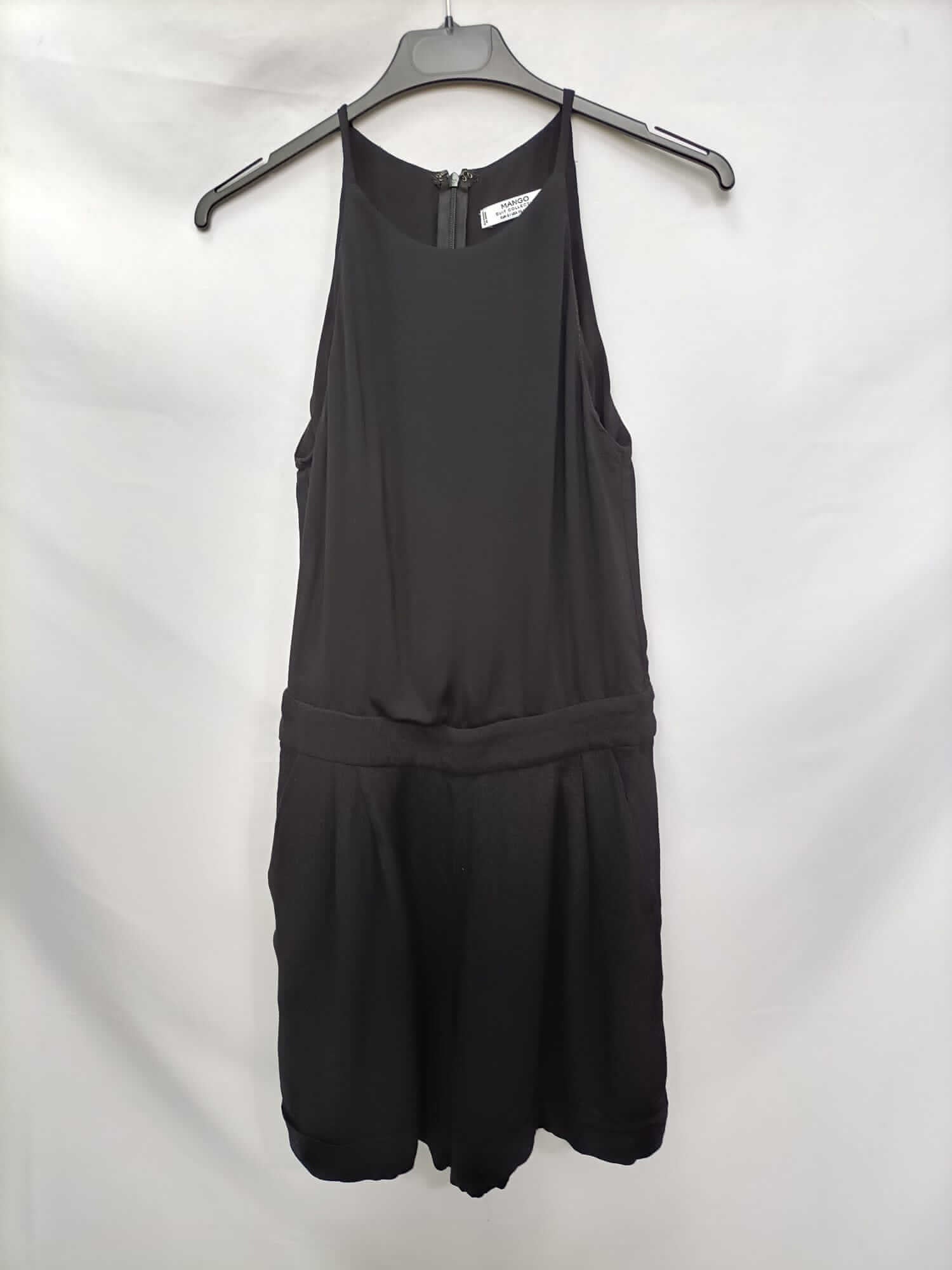 Mono Negro Mono Mango Gris Negro Cuello Halter – Hibuy Market