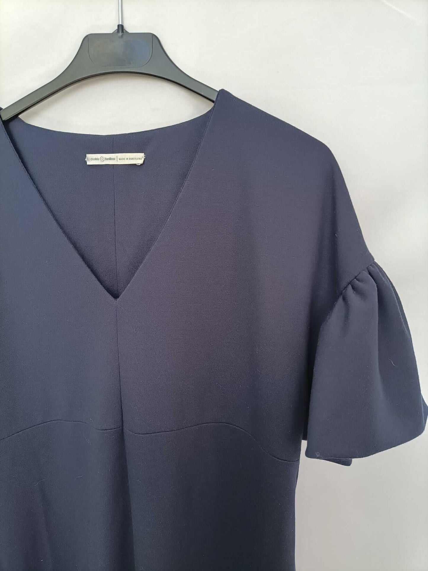 CLOTILDE SENILLOSA. Vestido largo azul T.s