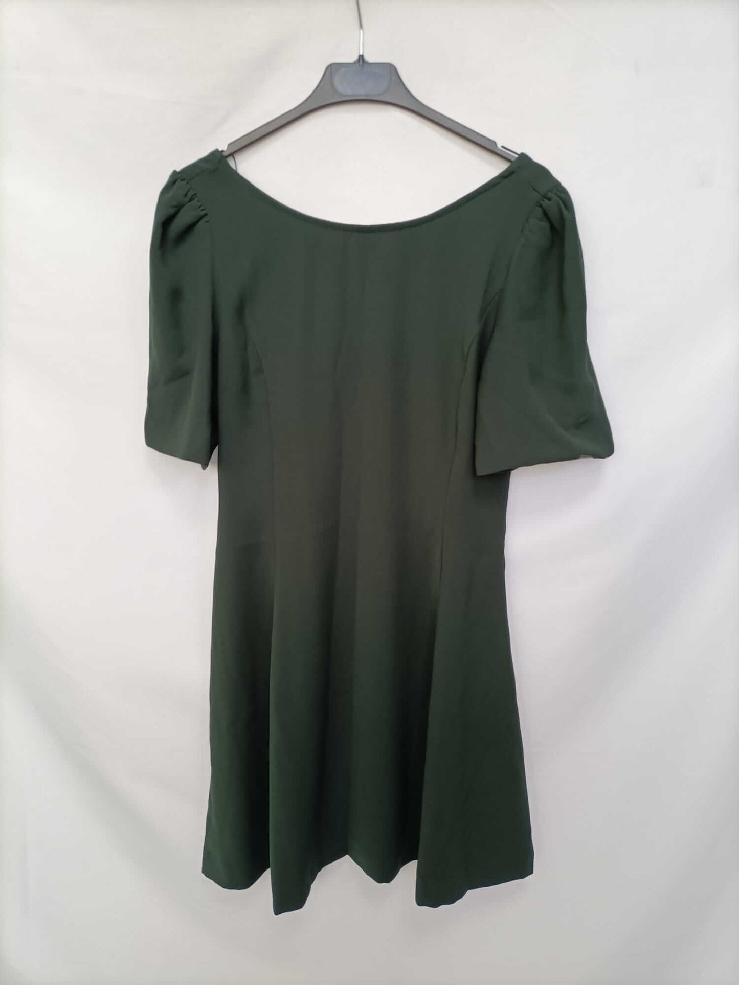 MANGO. Vestido corto verde T.s