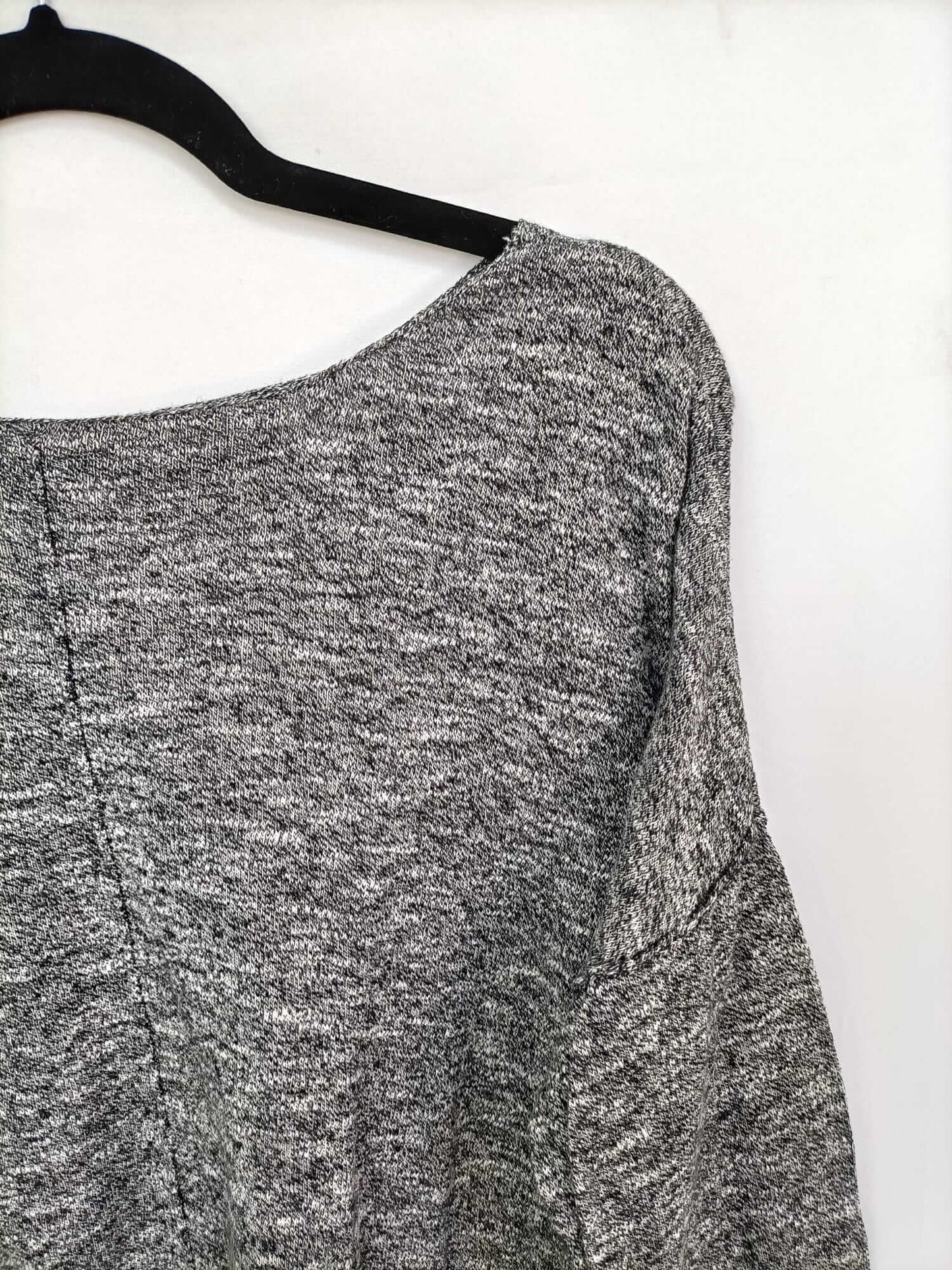 ZARA. Jersey gris jaspeado T.s