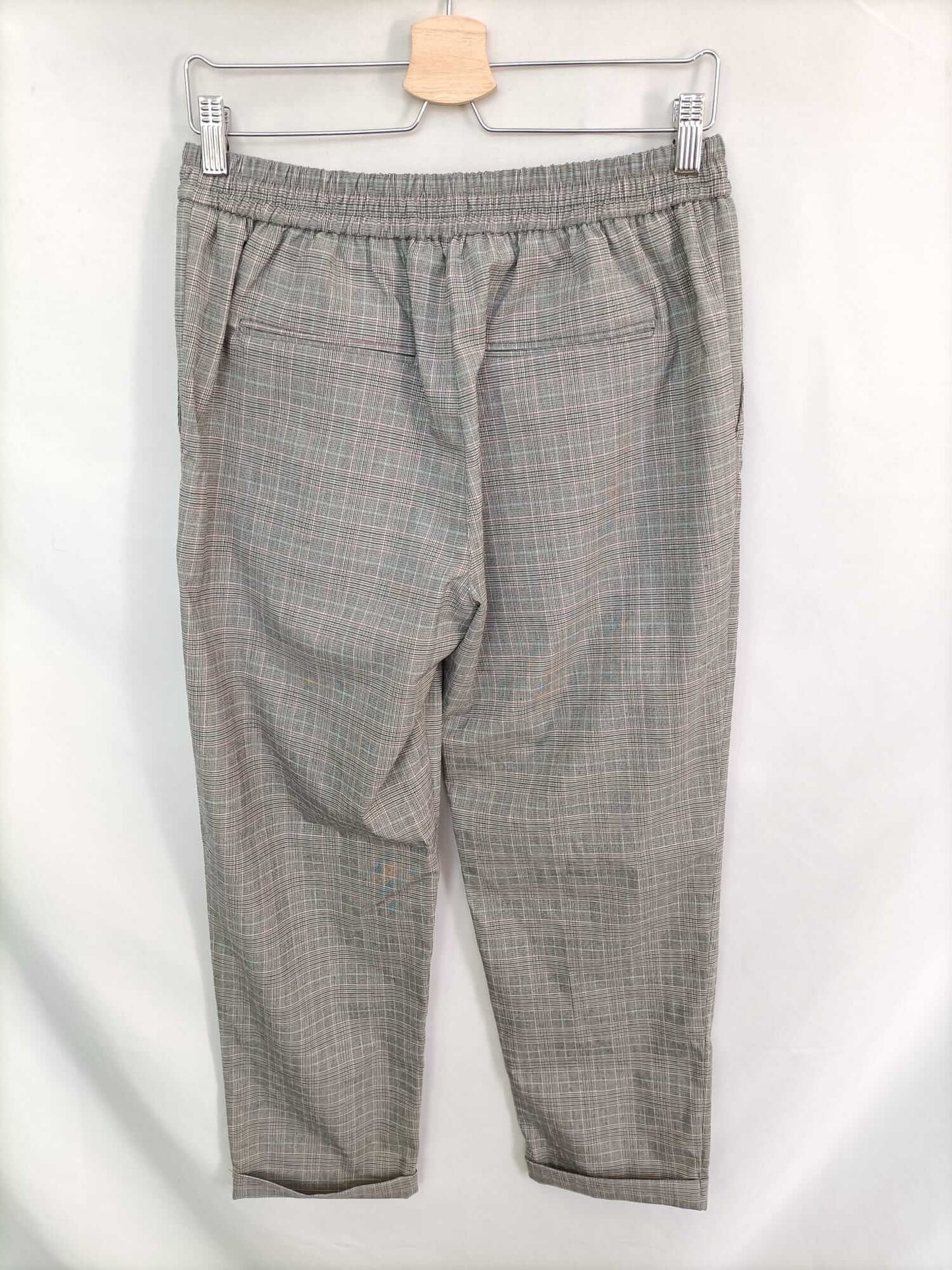 PULL&BEAR. Grey checked trousers Tl