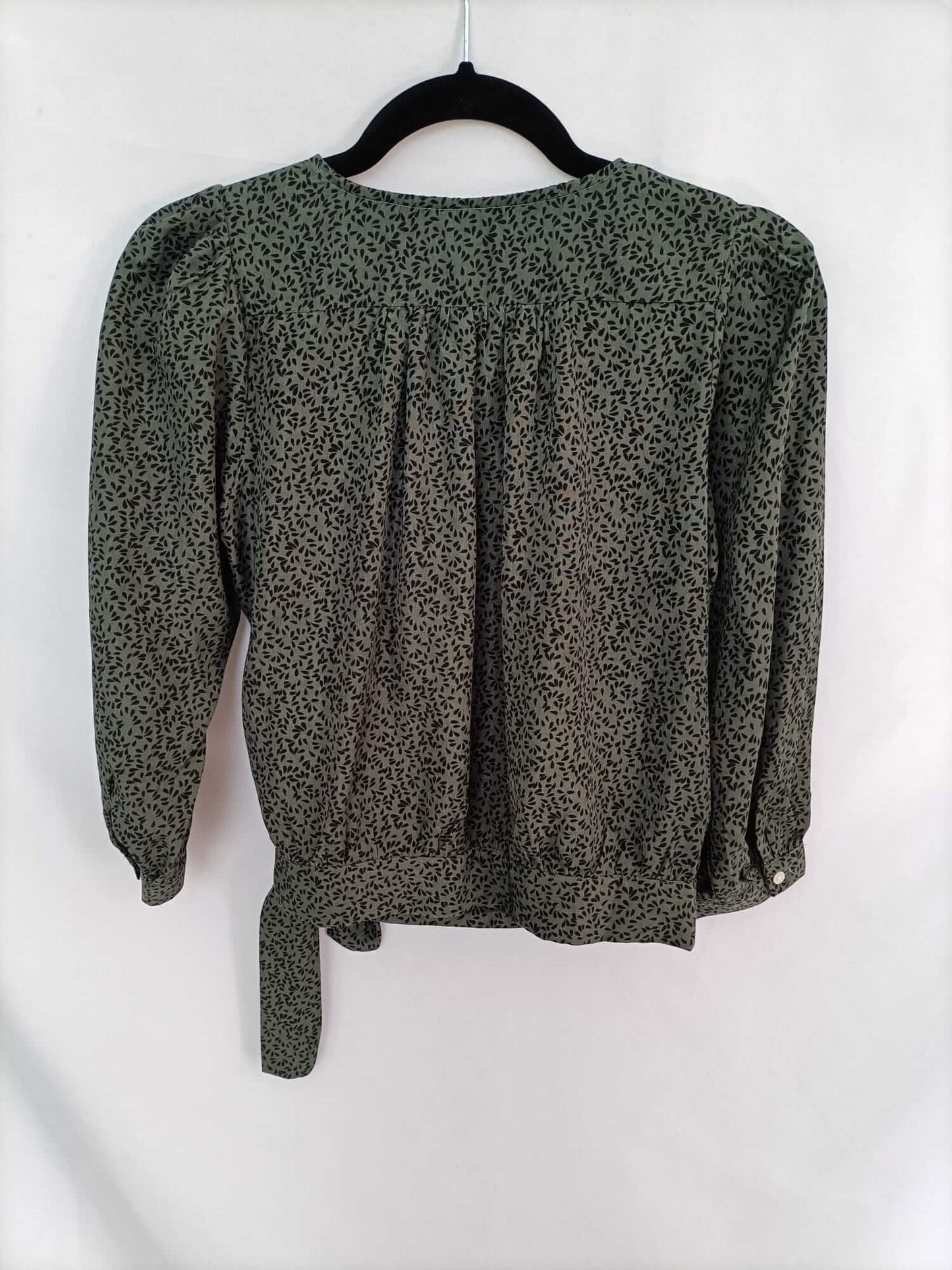 RENATTA&CO. Blusa verde cruzada flores Tu (s/m)