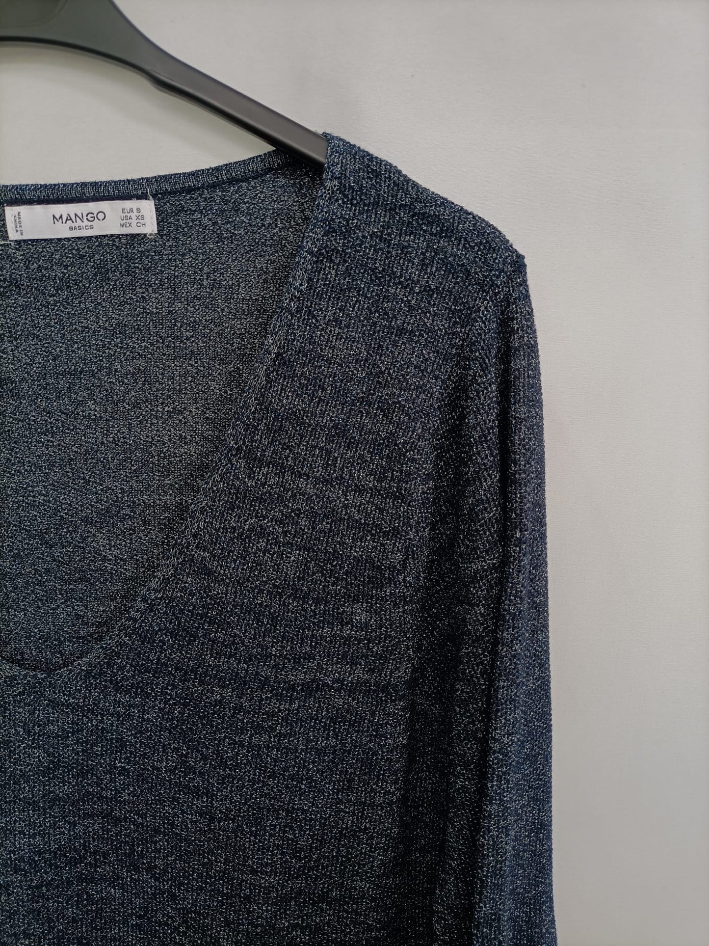 MANGO. Silver thread Ts sweater