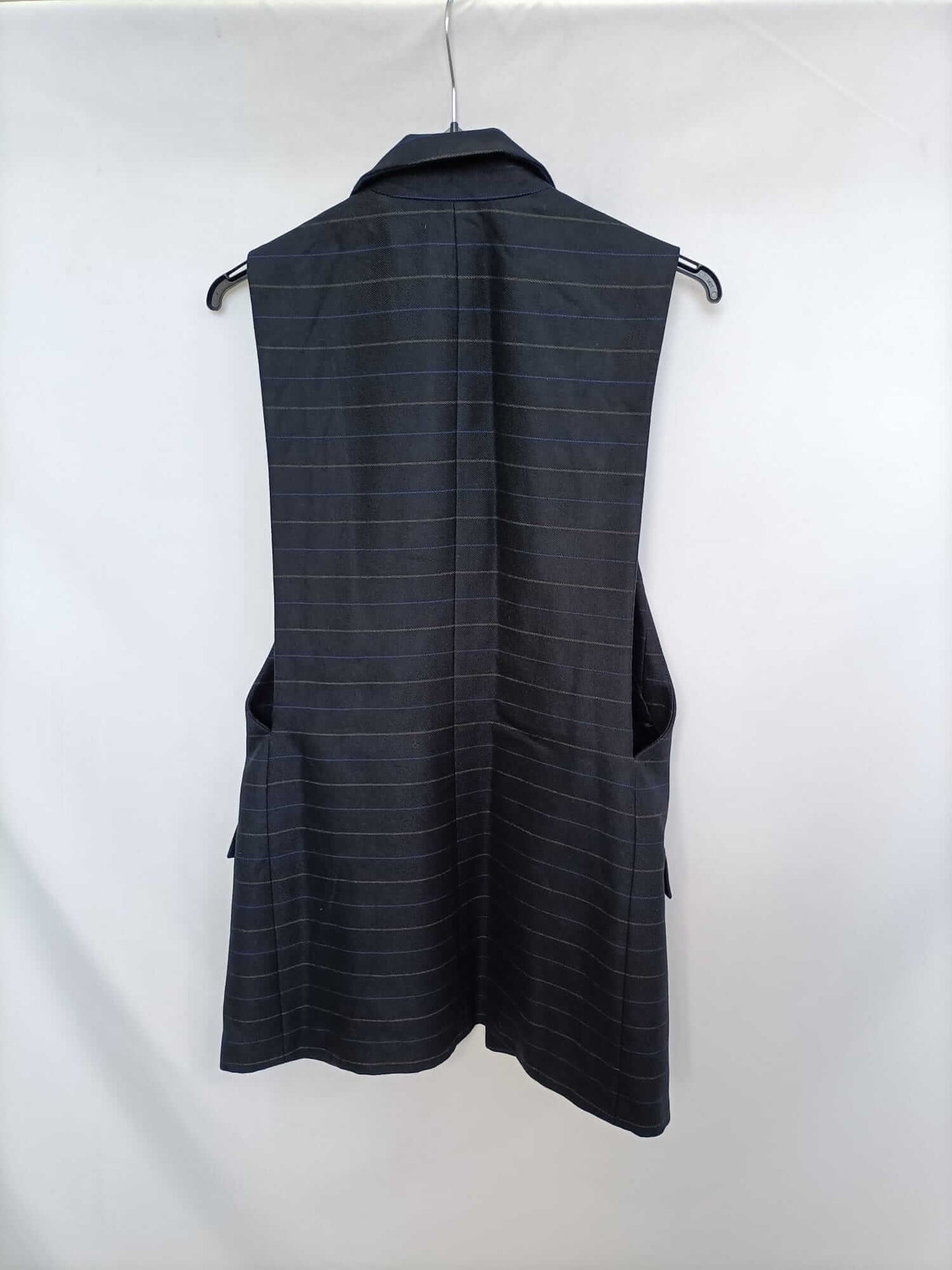 ZARA. Blue pinstriped vest T.xs